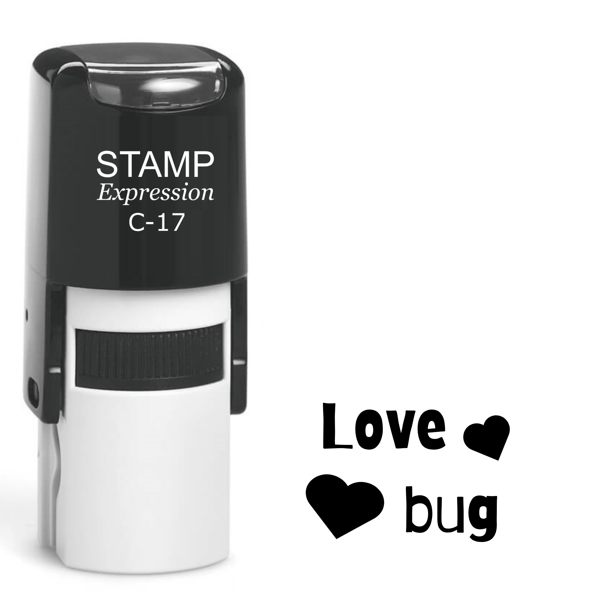 Love bug with two hearts Self Inking Rubber Stamp (SH-63383)