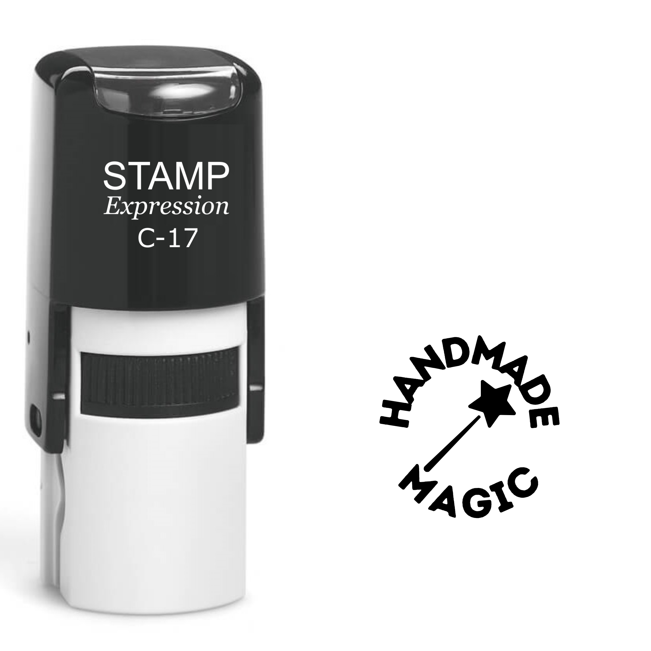 Handmade with magic wand Self Inking Rubber Stamp (SH-63401)