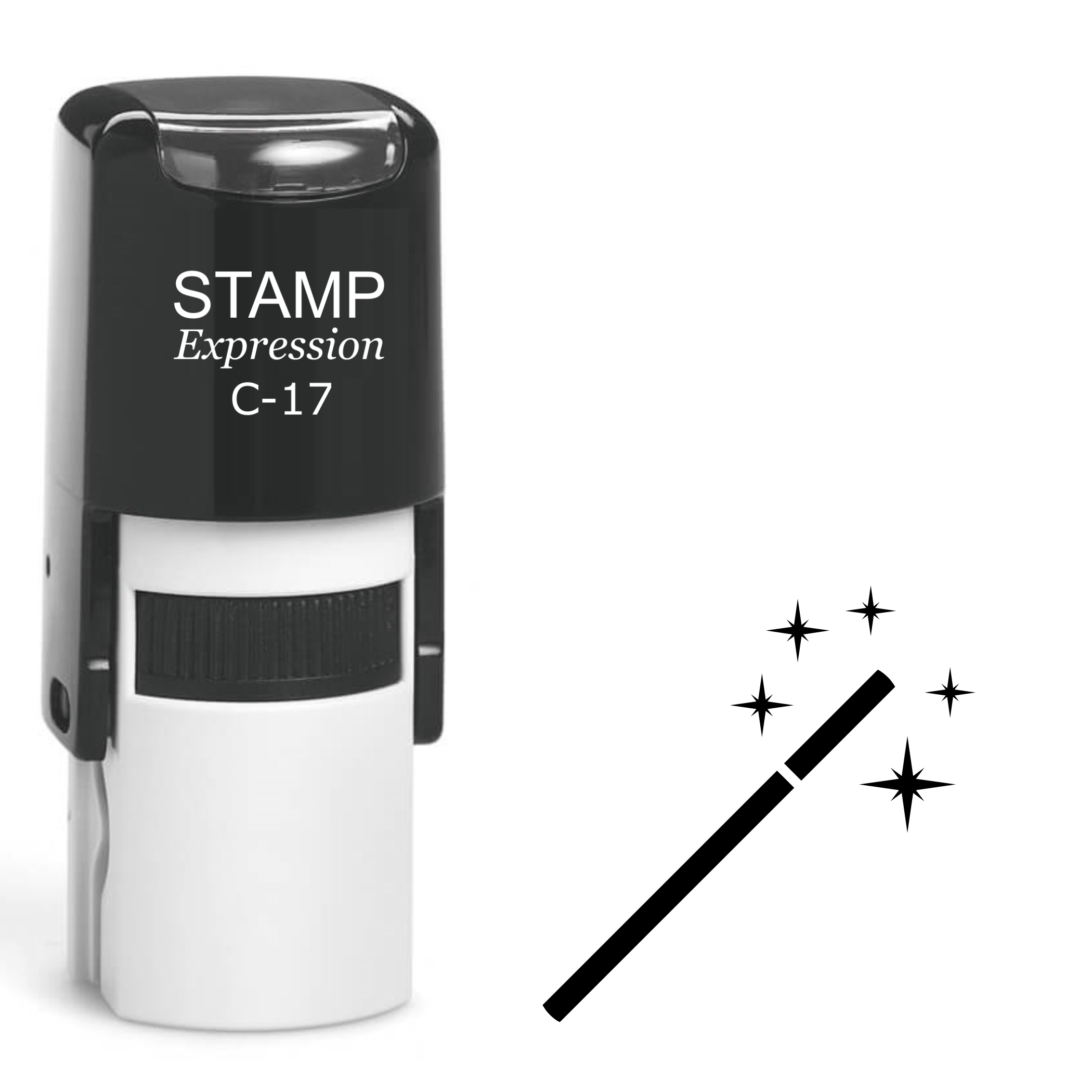 Magic wand with sparkles Self Inking Rubber Stamp (SH-63404)