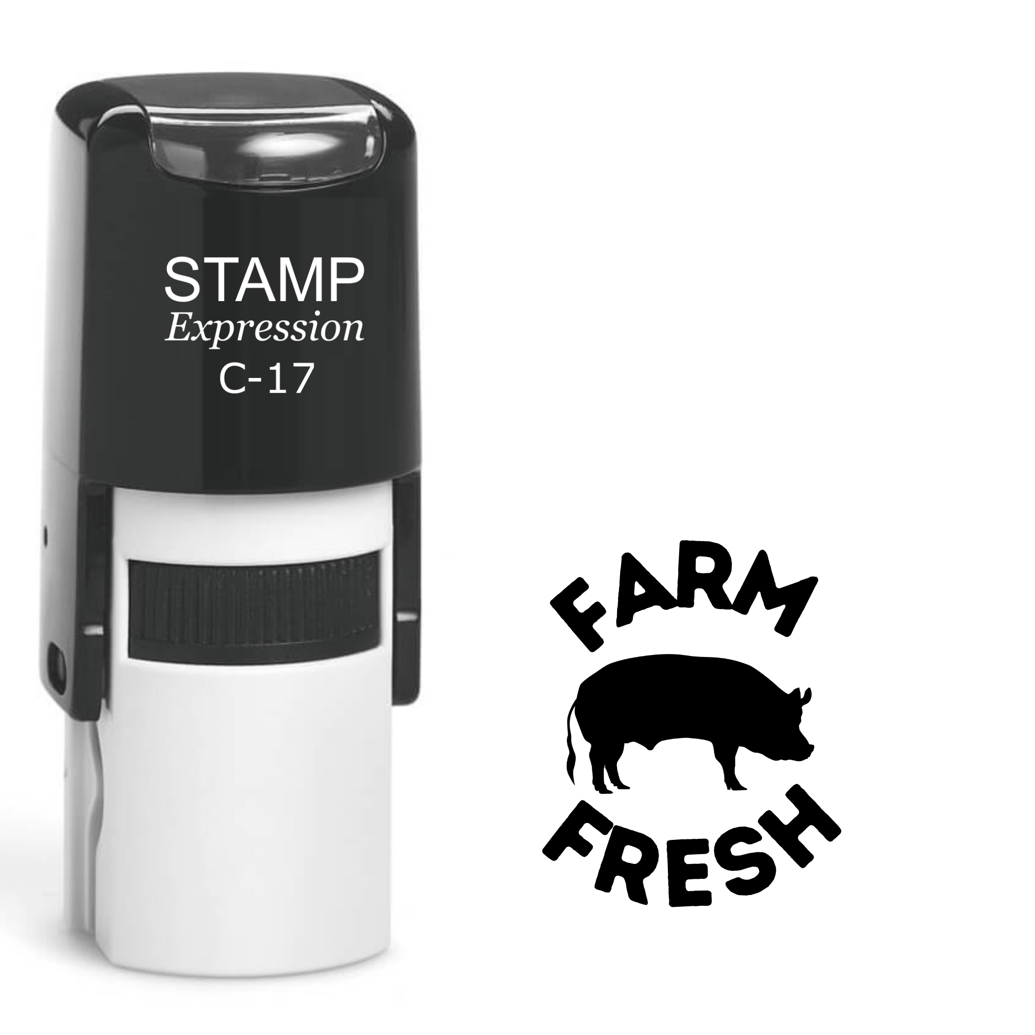 Farm fresh cow and pig Self Inking Rubber Stamp (SH-63422)