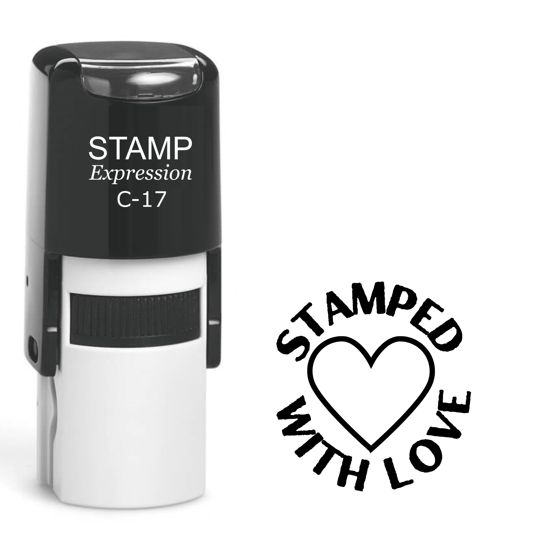 Stamped with love outline Self Inking Rubber Stamp (SH-63455)