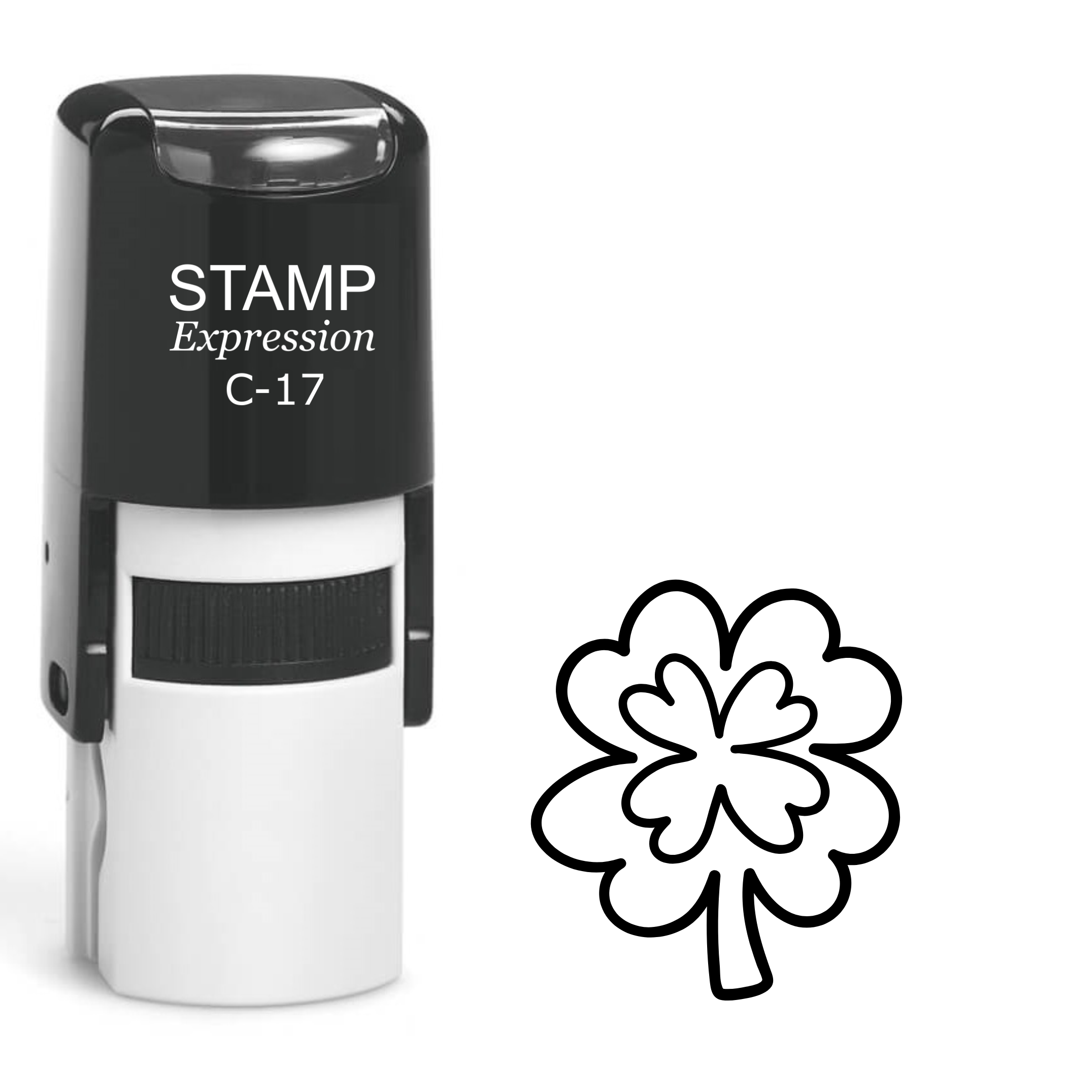 Double shamrock St. Patrick's Day Self Inking Rubber Stamp (SH-63463)