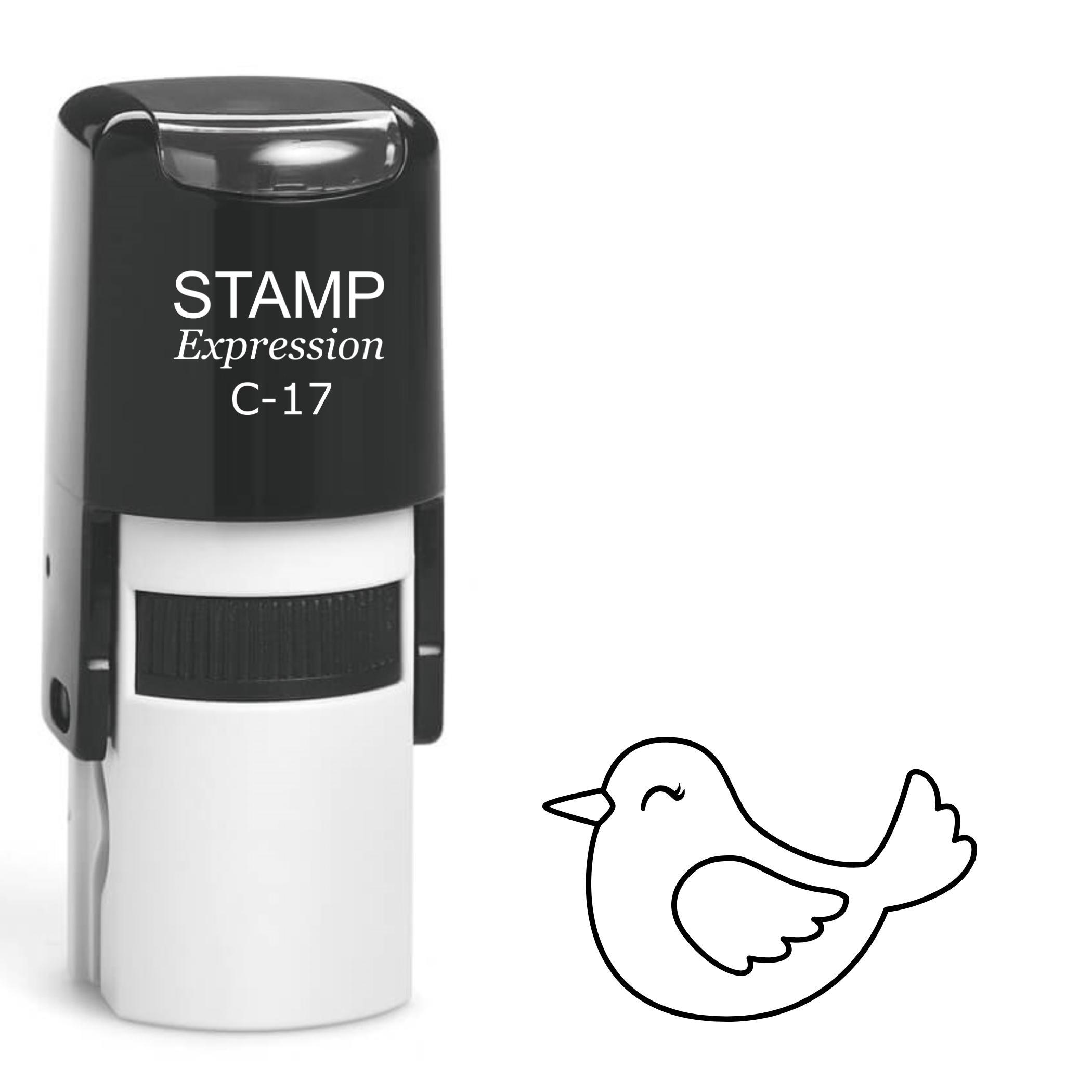 Sleeping bird outline Self Inking Rubber Stamp (SH-63500)