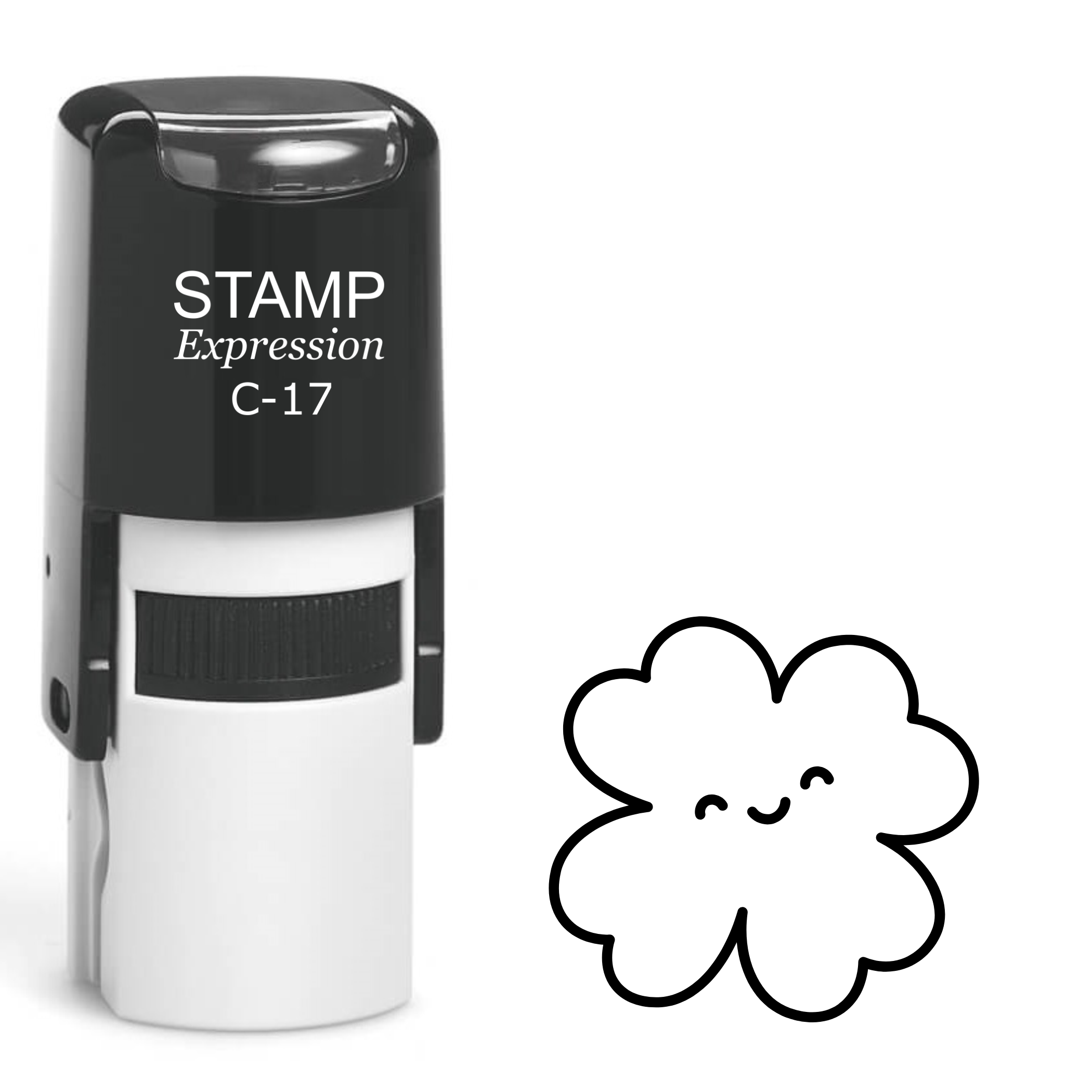 Smiling shamrock Self Inking Rubber Stamp (SH-63504)