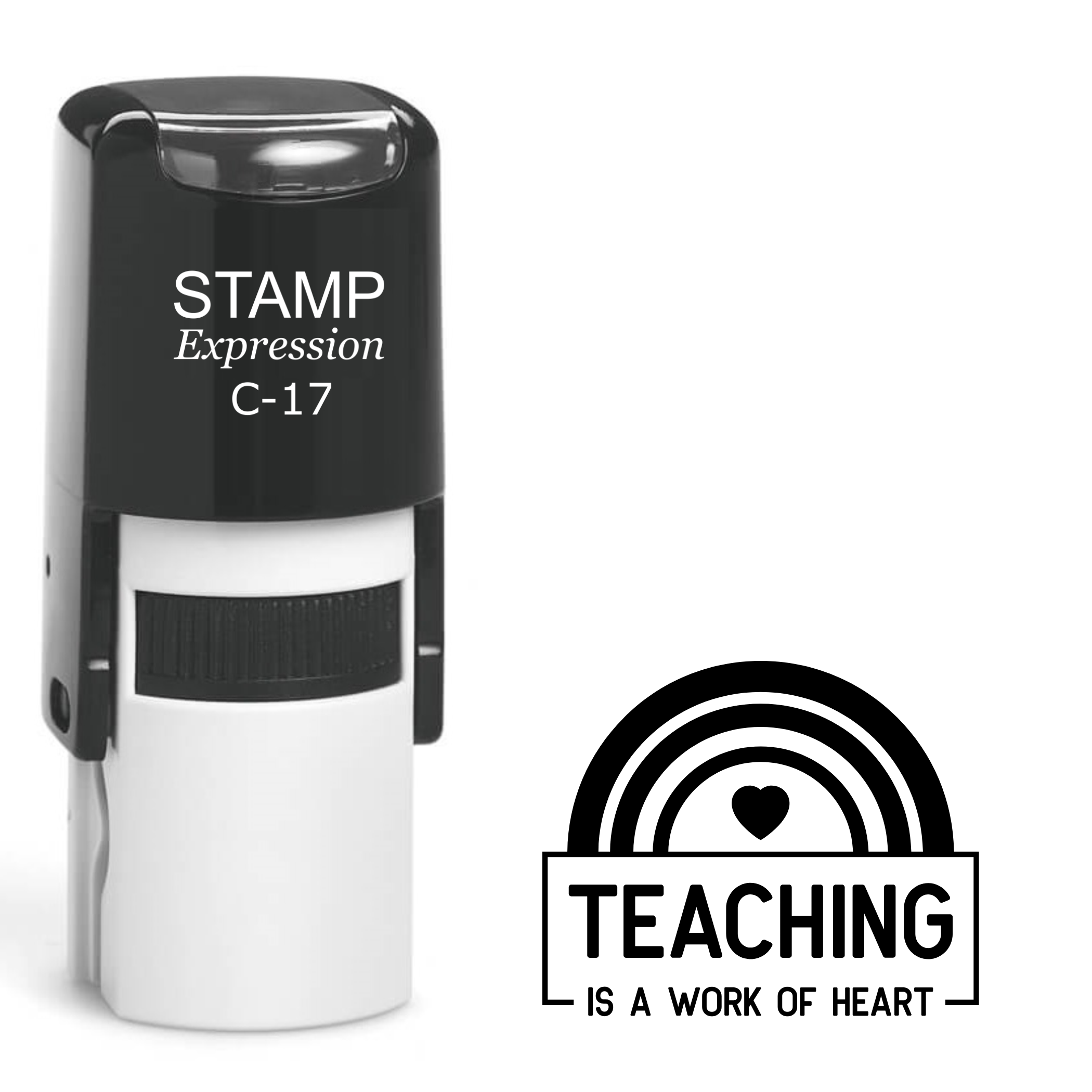 Teaching is a work of heart rainbow Self Inking Rubber Stamp (SH-63509)