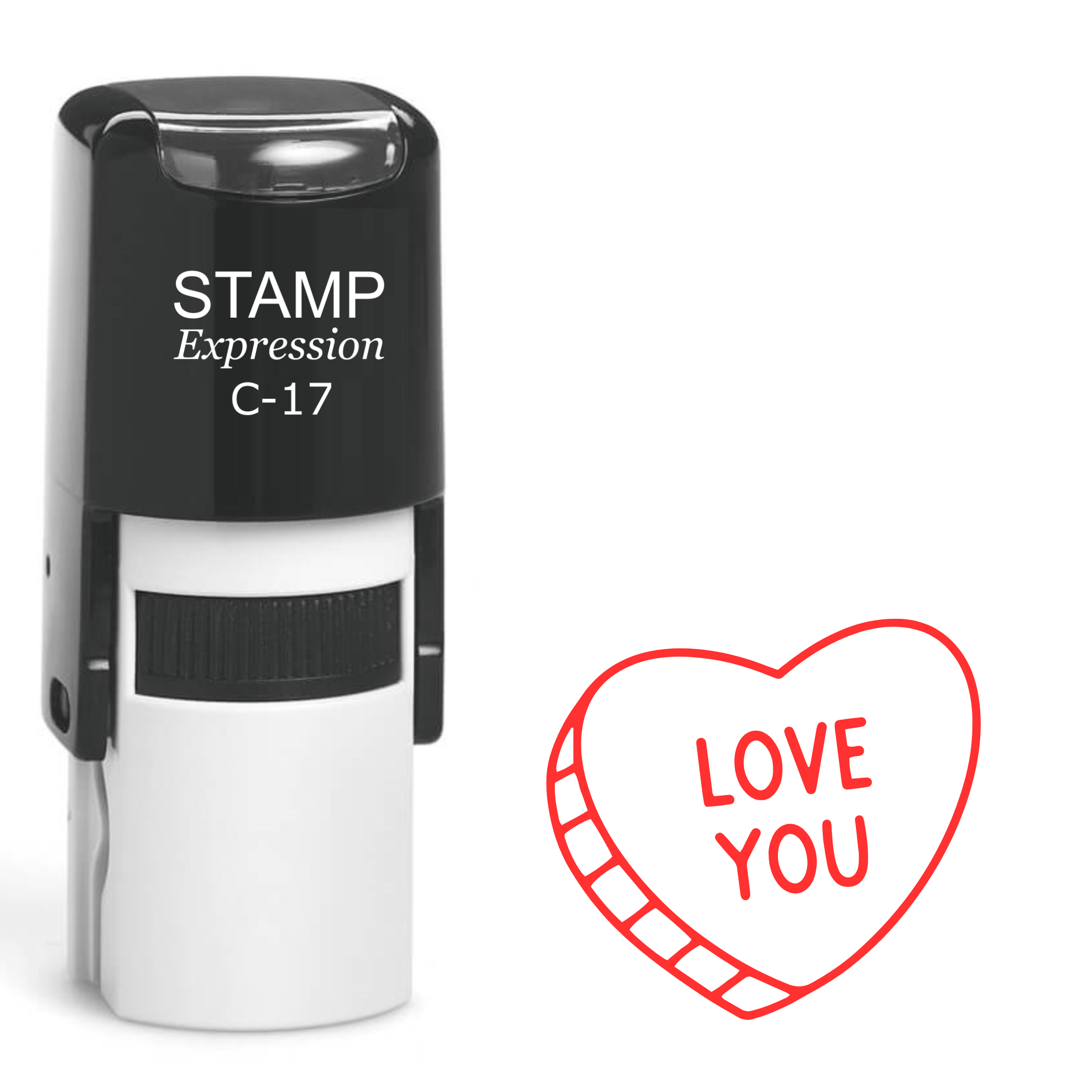 Love you heart Self Inking Rubber Stamp (SH-63518)