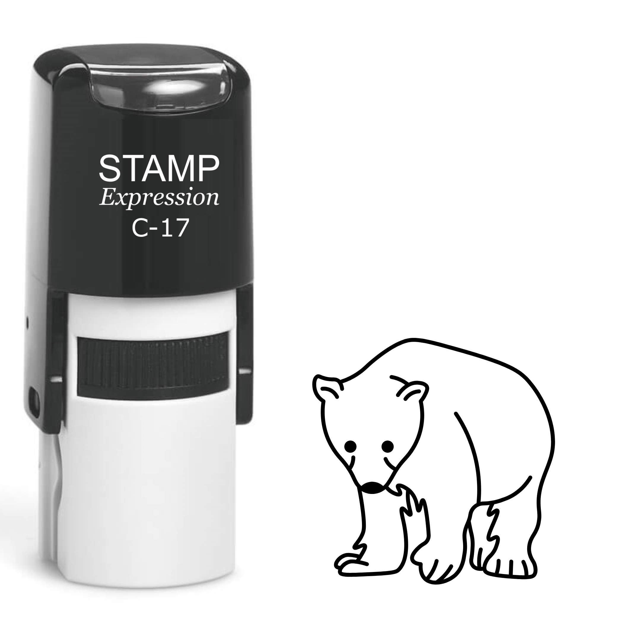 Silly polar bear Self Inking Rubber Stamp (SH-63521)