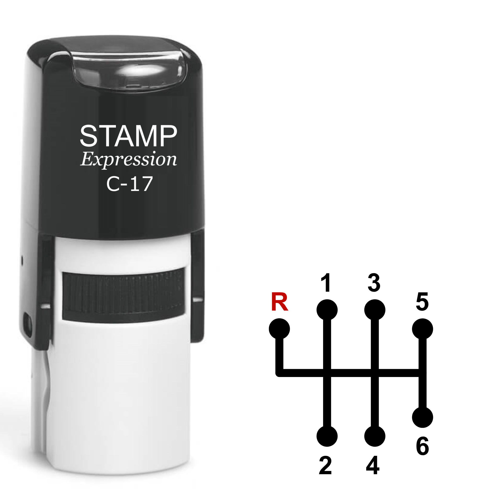 Shift car gear Self Inking Rubber Stamp (SH-63547)