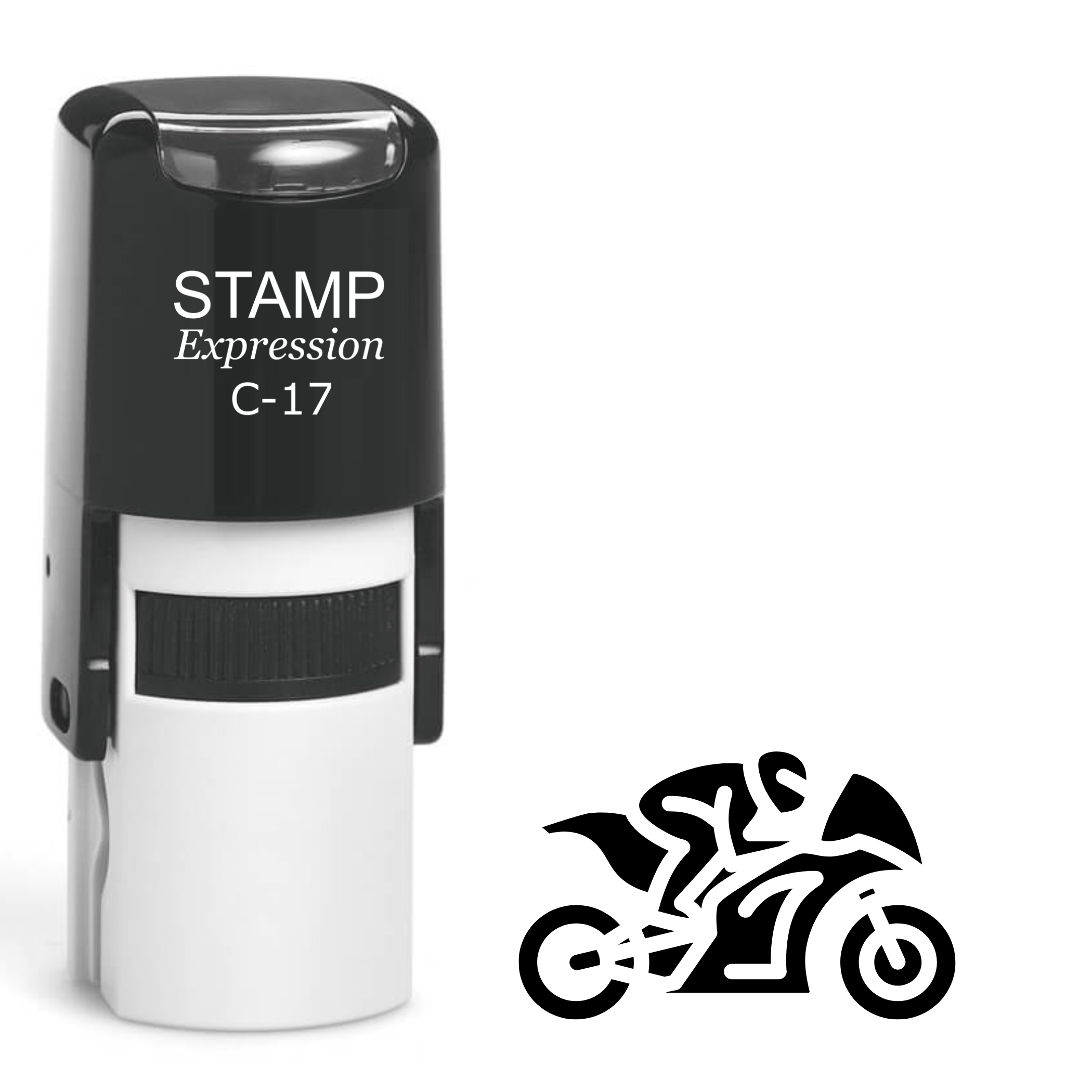 Motorcycle tribal tattoo style Self Inking Rubber Stamp (SH-63549)