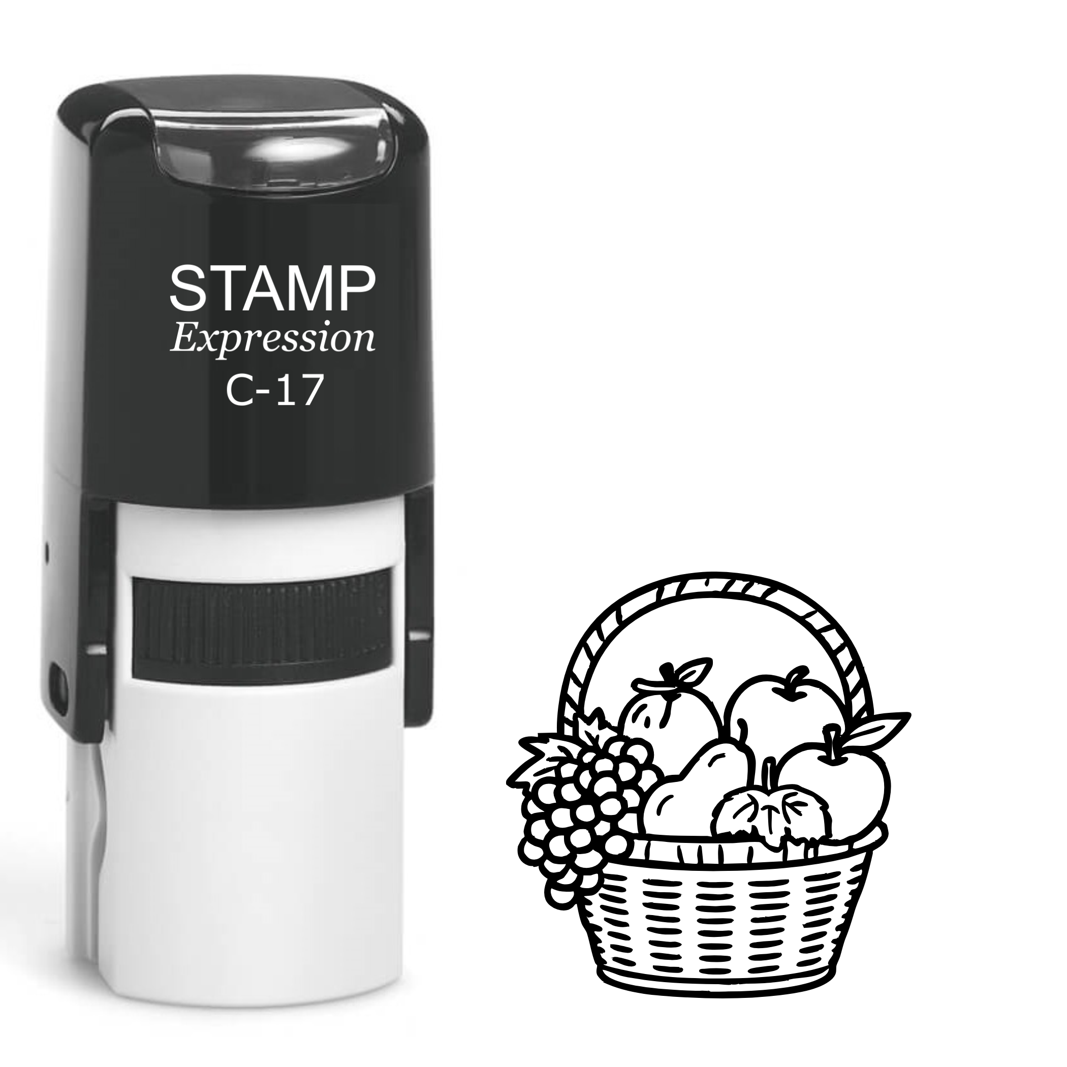 Fruit basket Self Inking Rubber Stamp (SH-63571)