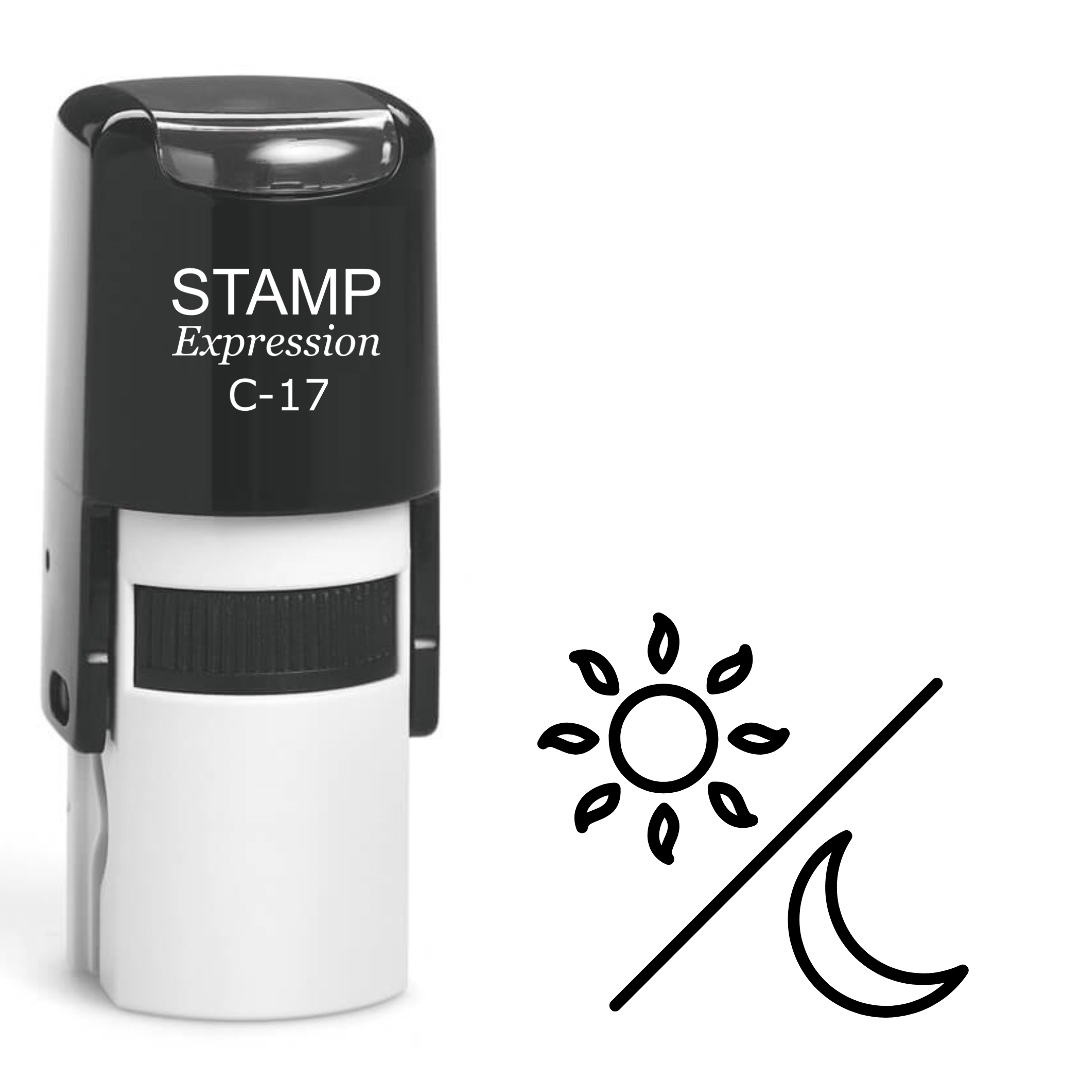Sun and moon Self Inking Rubber Stamp (SH-63579)