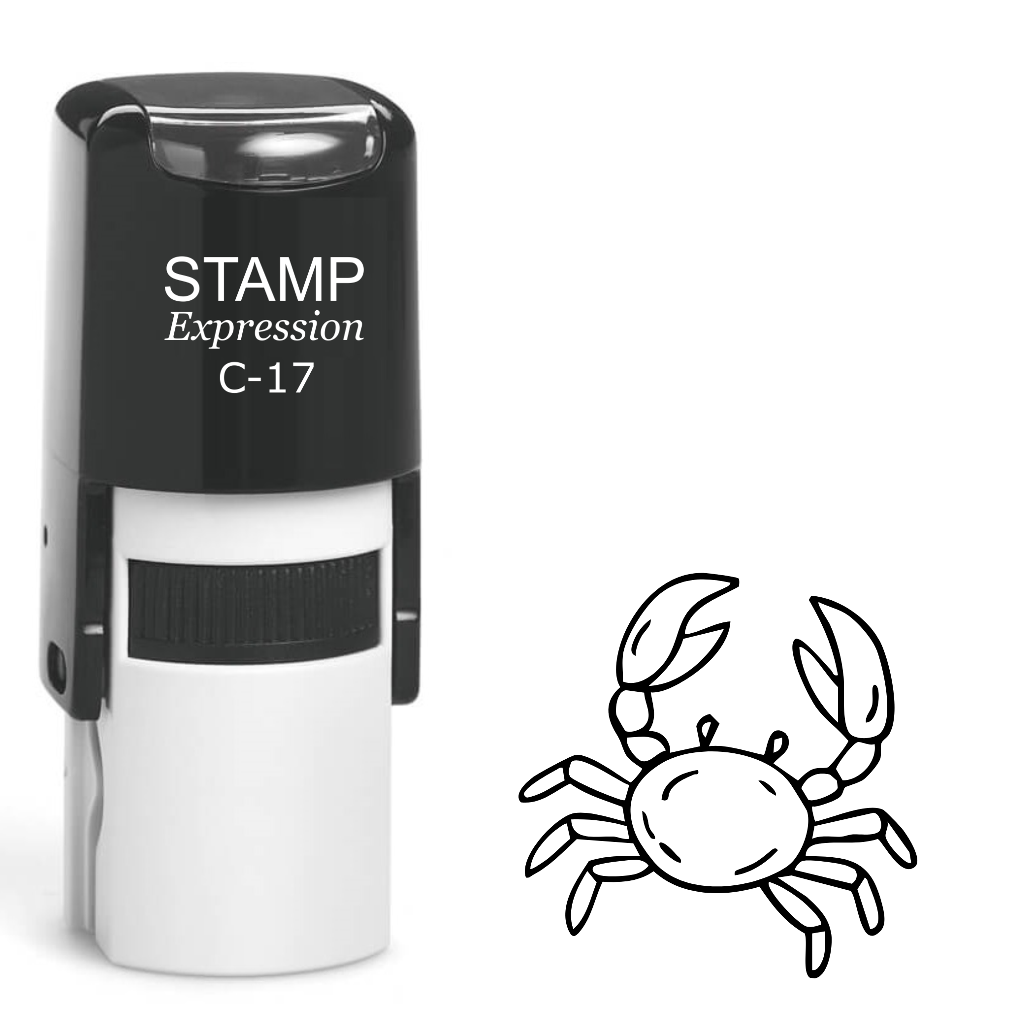 Crab with big pinchers outline Self Inking Rubber Stamp (SH-63592)