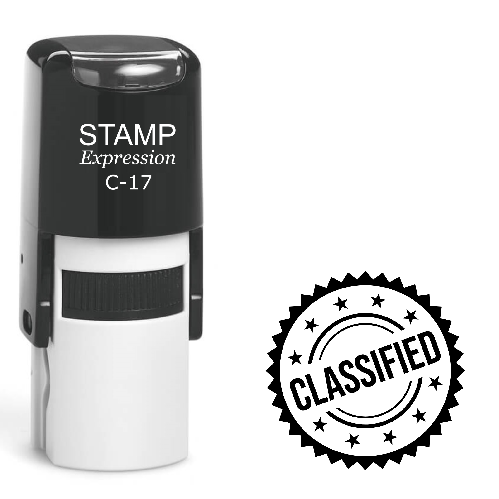 Classified in a circle Self Inking Rubber Stamp (SH-63608)