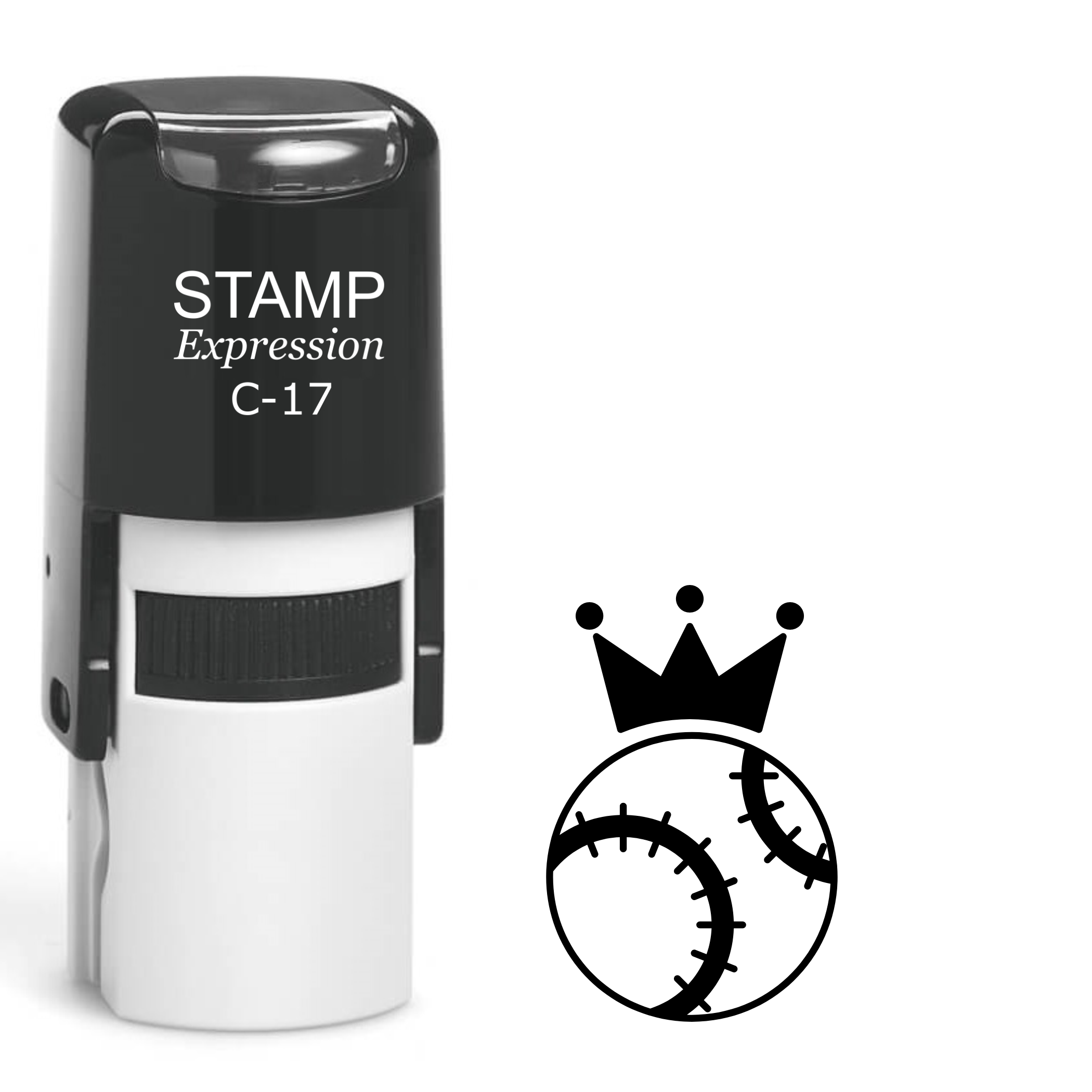 Baseball with a crown Self Inking Rubber Stamp (SH-63637)