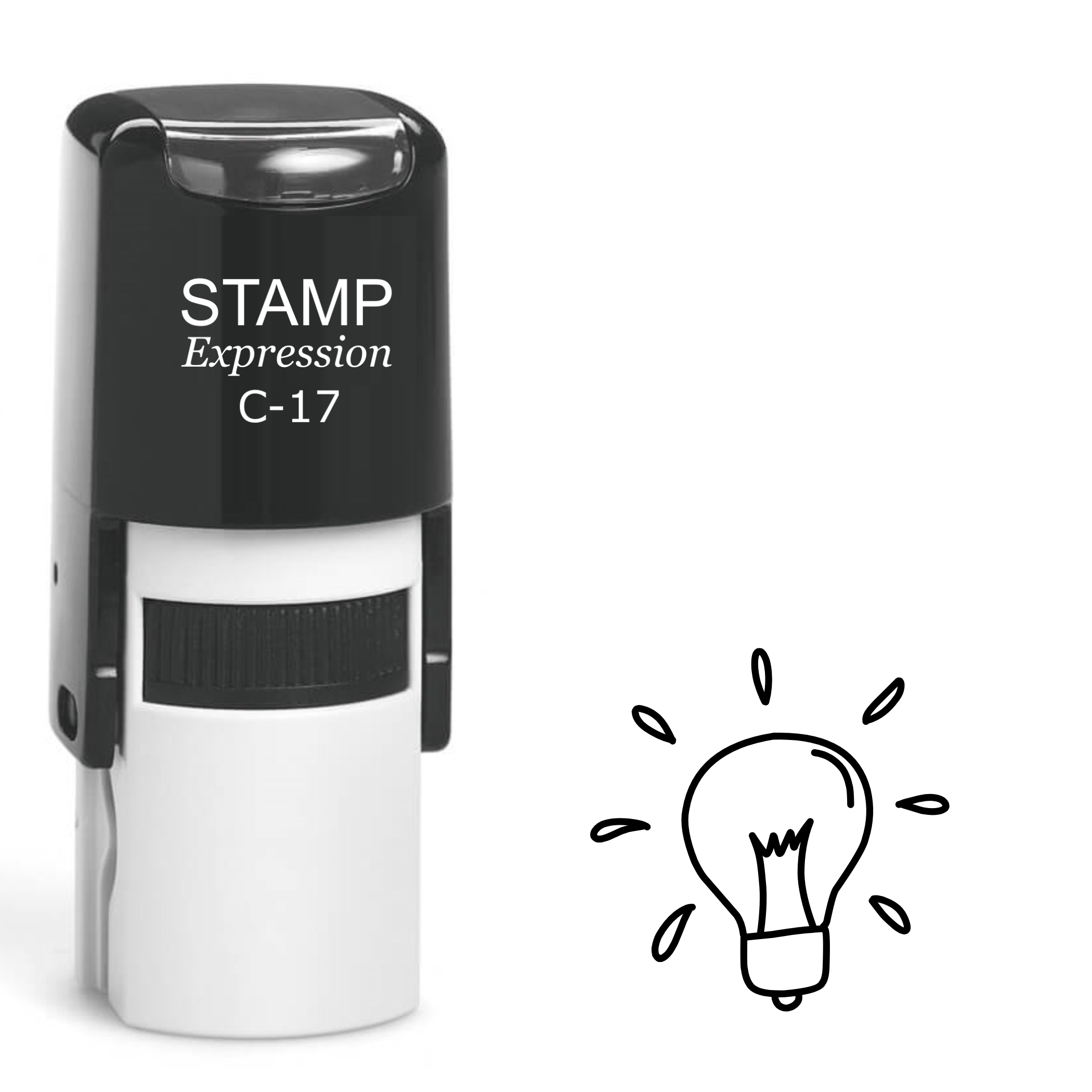 Shiny lightbulb Self Inking Rubber Stamp (SH-63641)