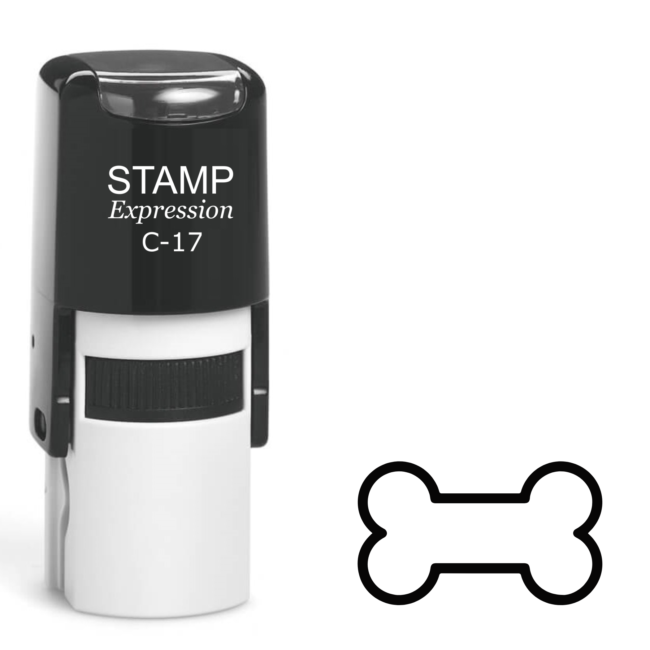 Dog lovers bone outline Self Inking Rubber Stamp (SH-63648)