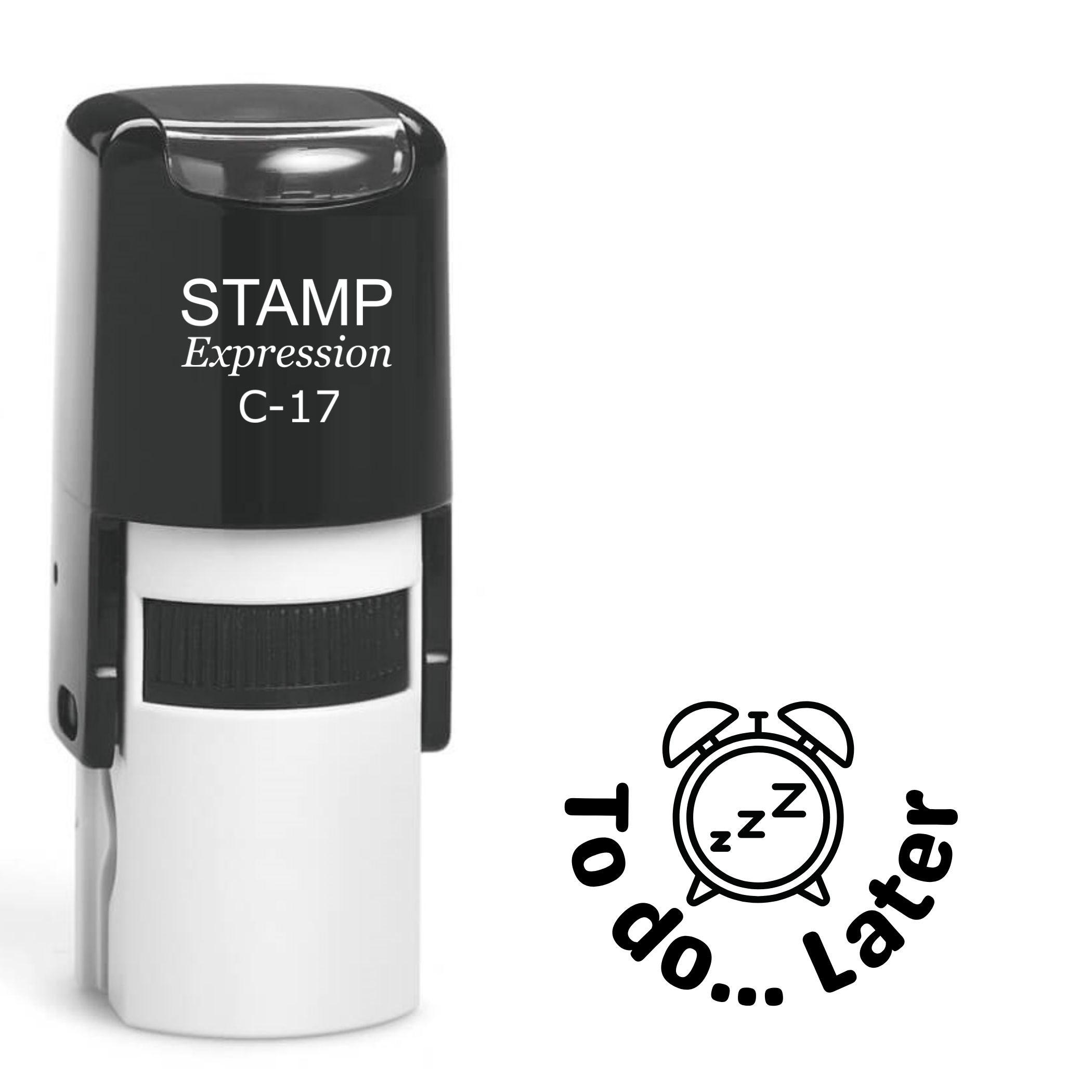 To do later with alarm clock school teacher Self Inking Rubber Stamp (SH-63660)