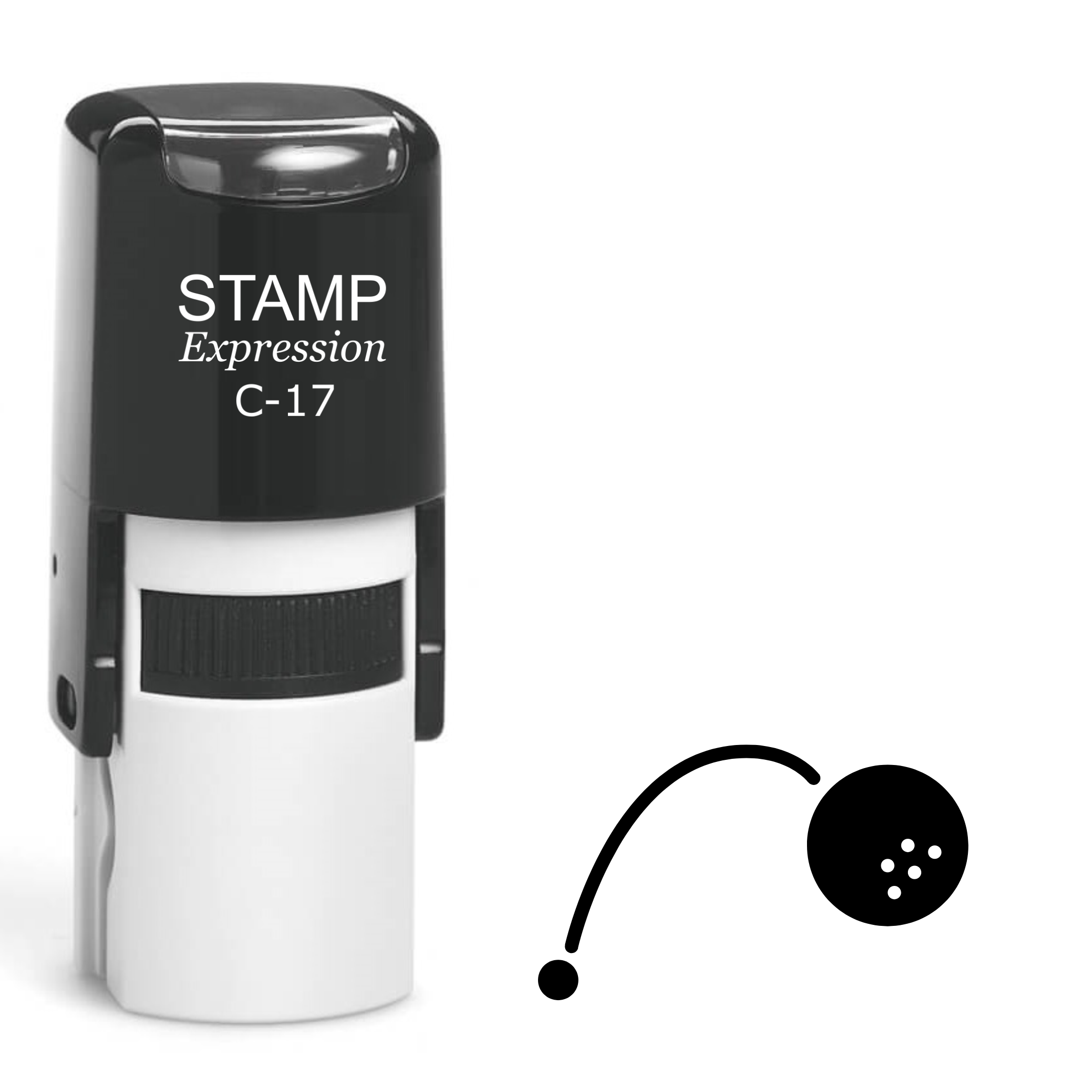 Flying golf ball Self Inking Rubber Stamp (SH-63663)