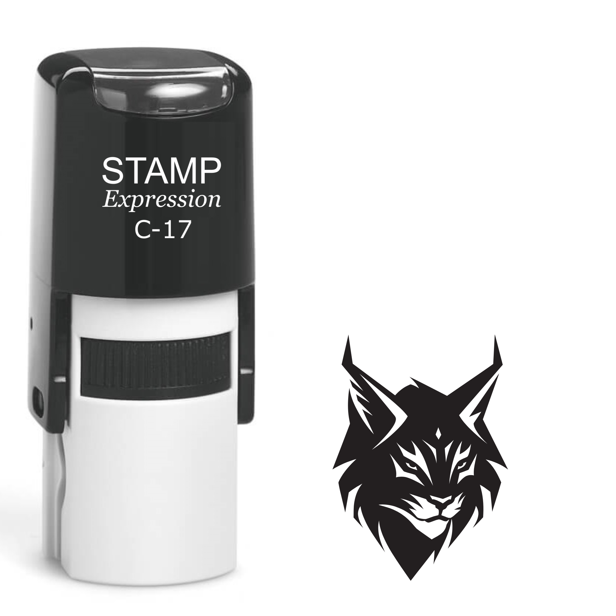 Lynx cat head Self Inking Rubber Stamp (SH-63685)