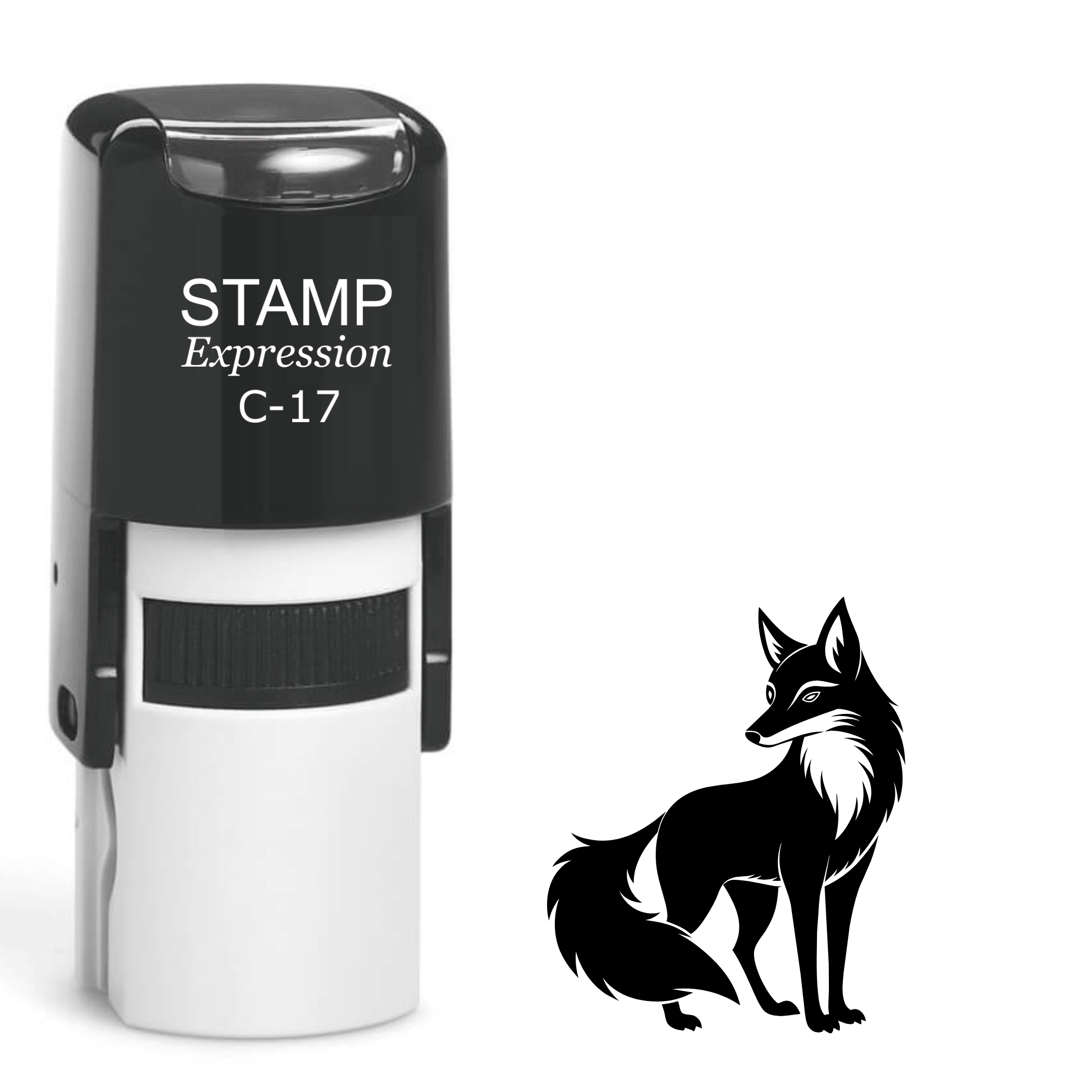 Fancy fox animal Self Inking Rubber Stamp (SH-63686)