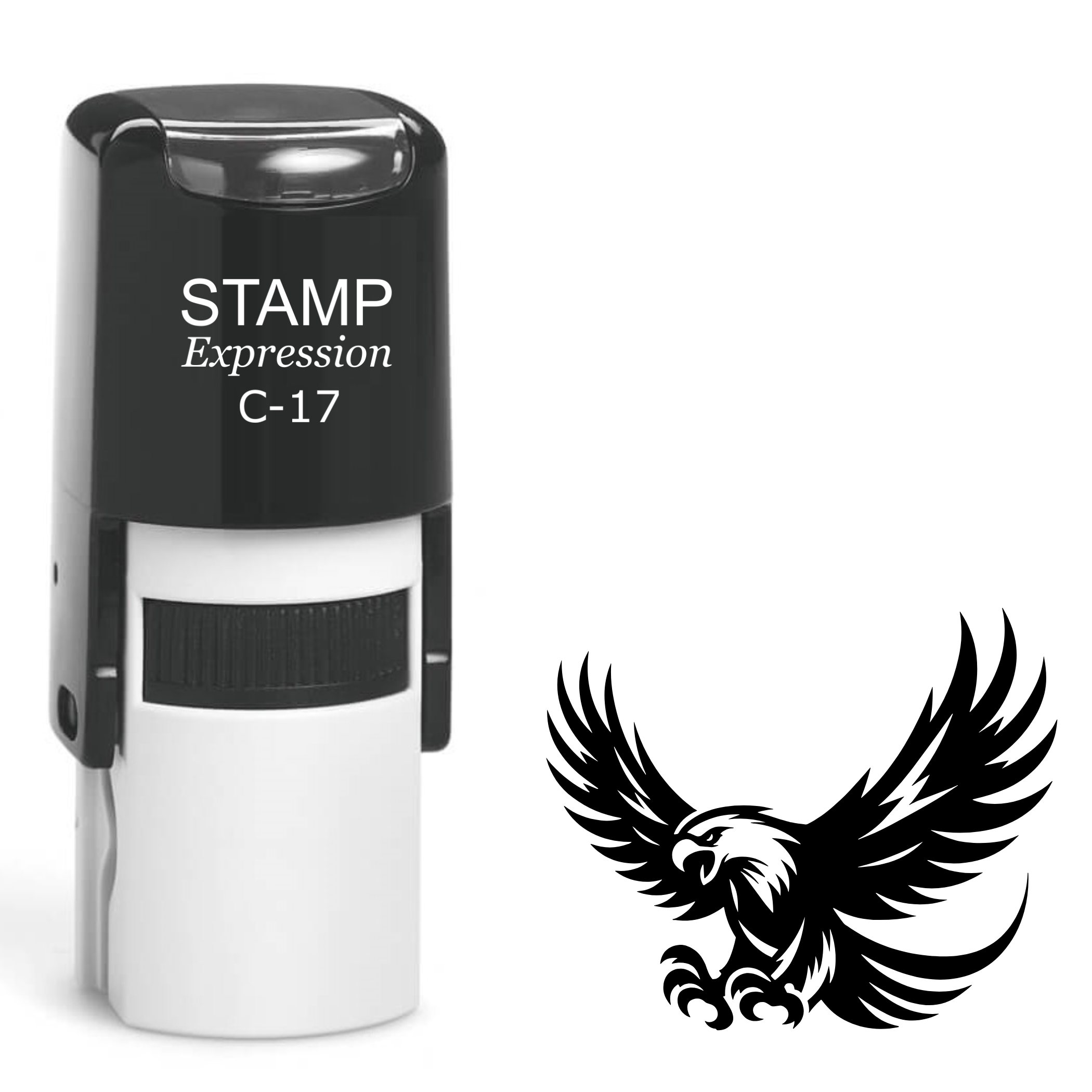 Hunting bald eagle Self Inking Rubber Stamp (SH-63693)