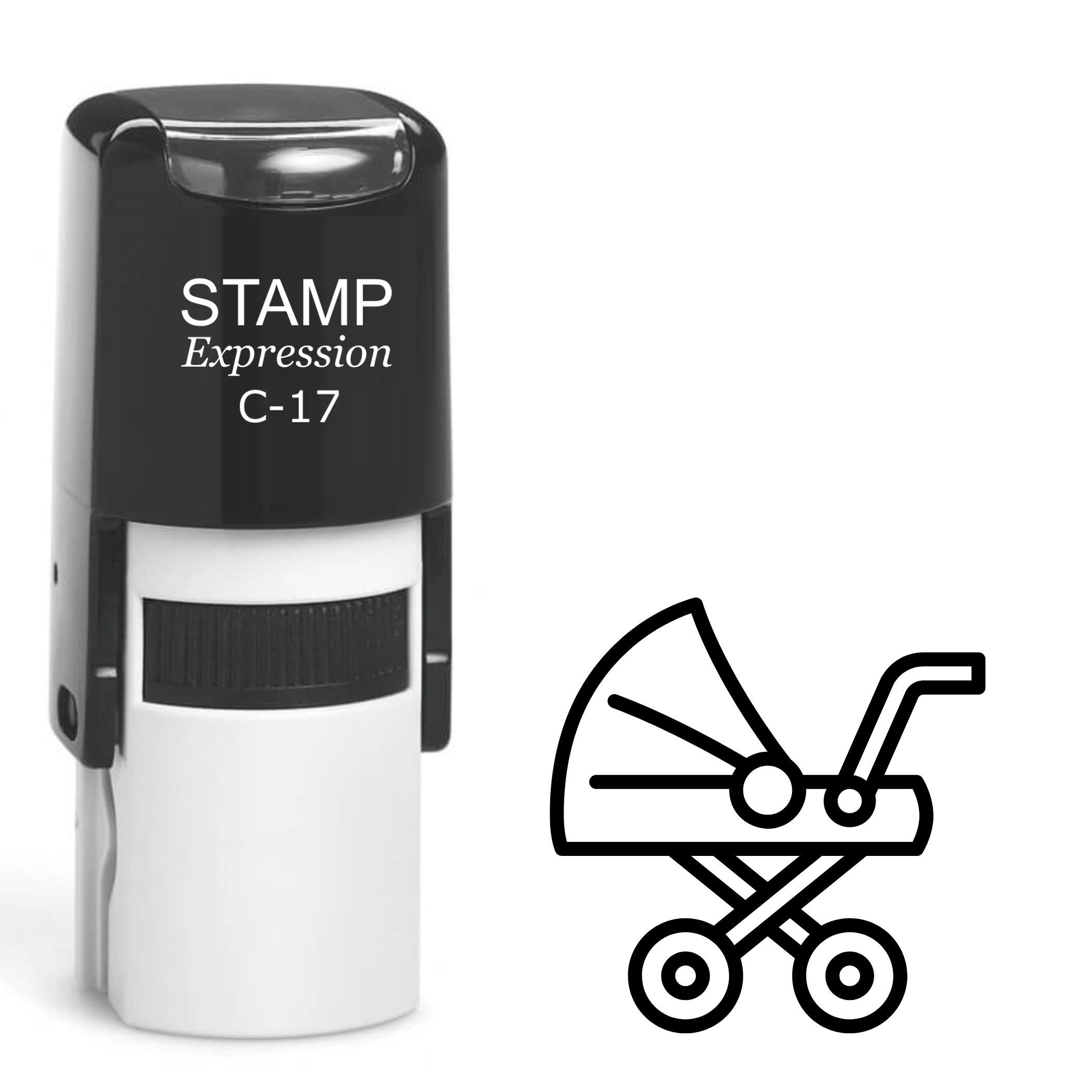 Baby stroller Self Inking Rubber Stamp (SH-63698)