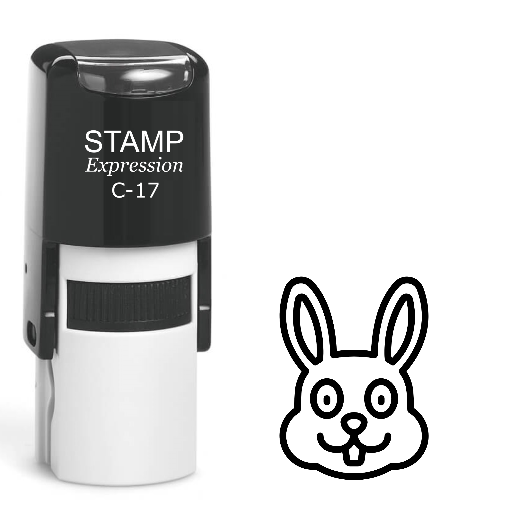 Excited bunny head Self Inking Rubber Stamp (SH-63699)