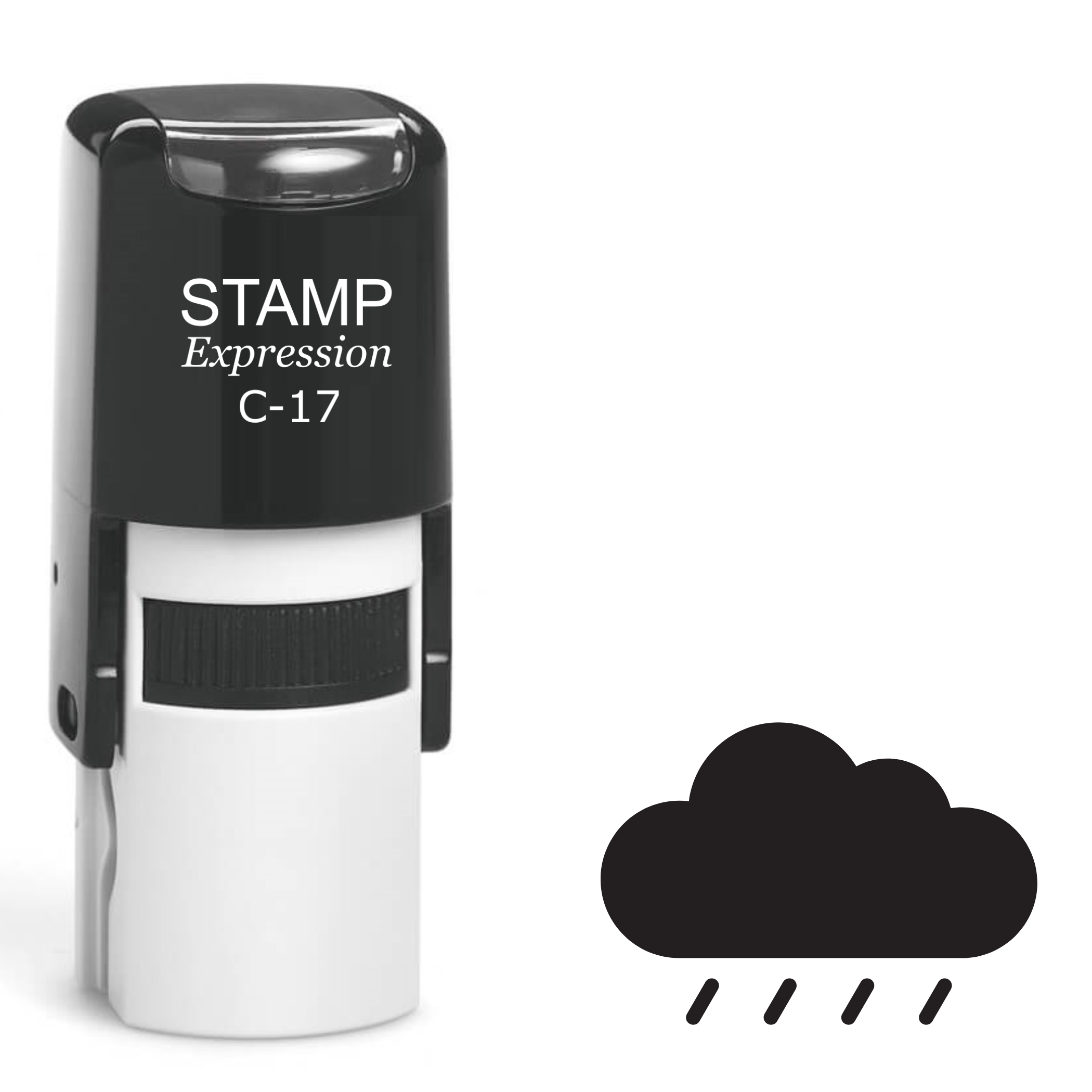 Black rainy cloud Self Inking Rubber Stamp (SH-63700)