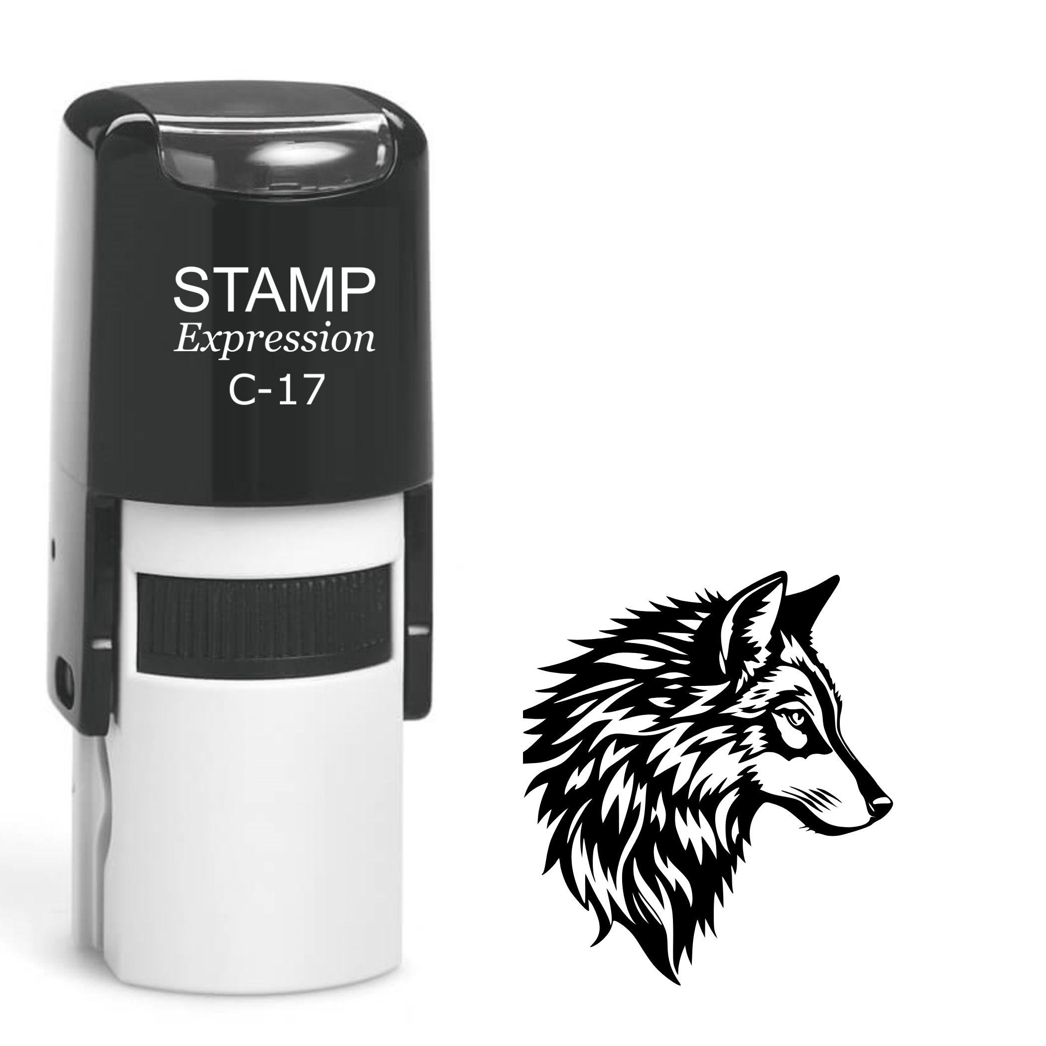 Majestic wolf head Self Inking Rubber Stamp (SH-63712)