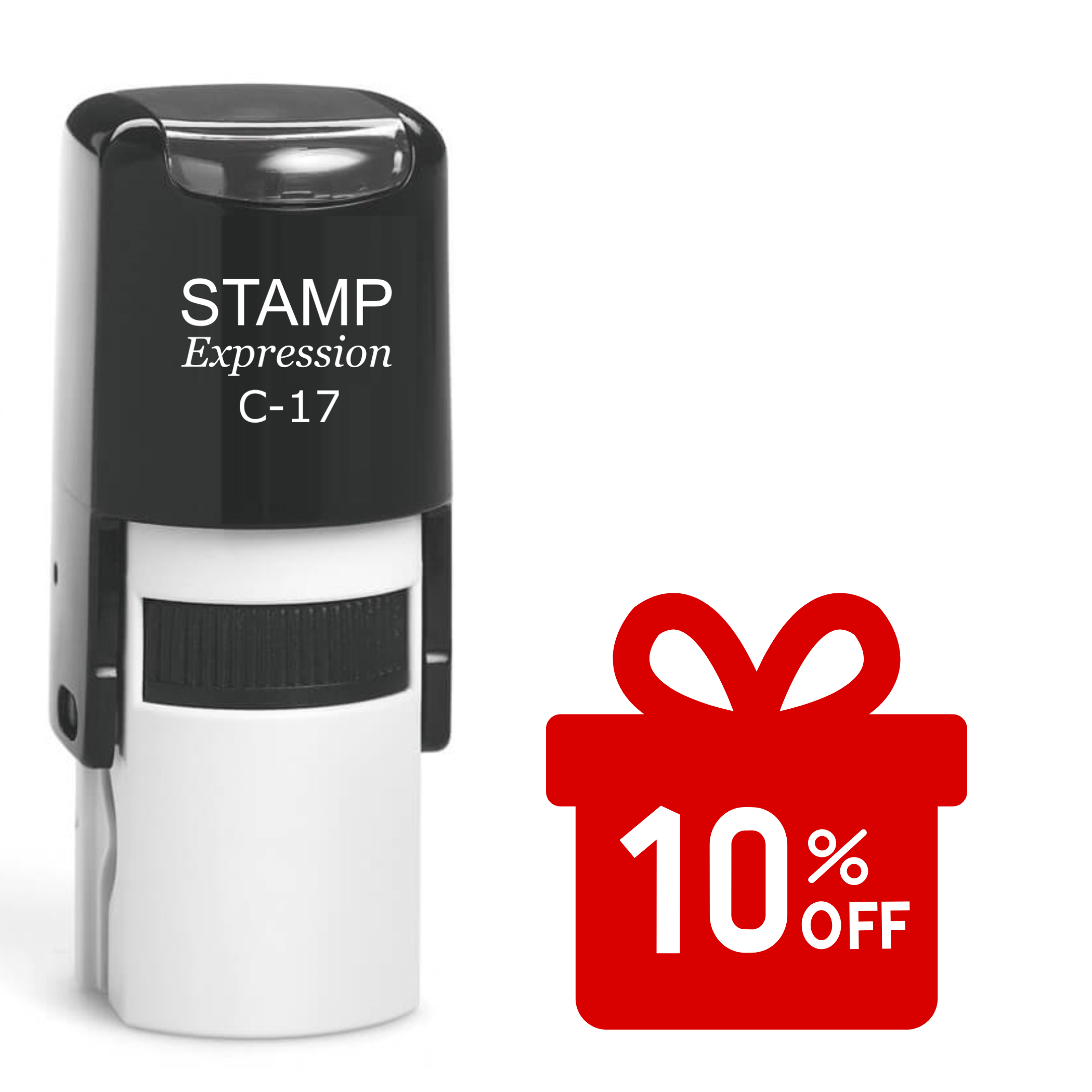 10 percent off in a gift box Self Inking Rubber Stamp (SH-63724)