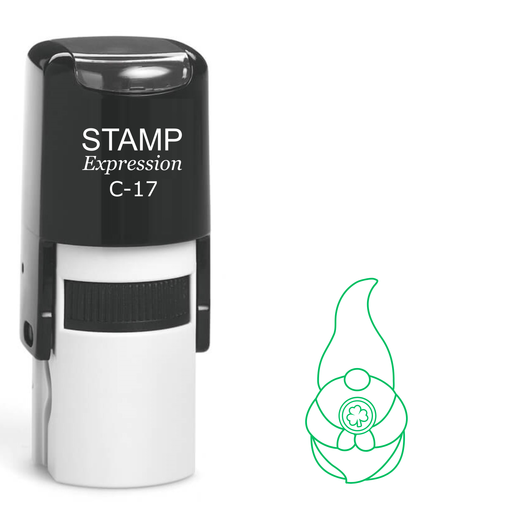 Gnome with shamrock St. Patrick’s Day Self Inking Rubber Stamp (SH-63776)