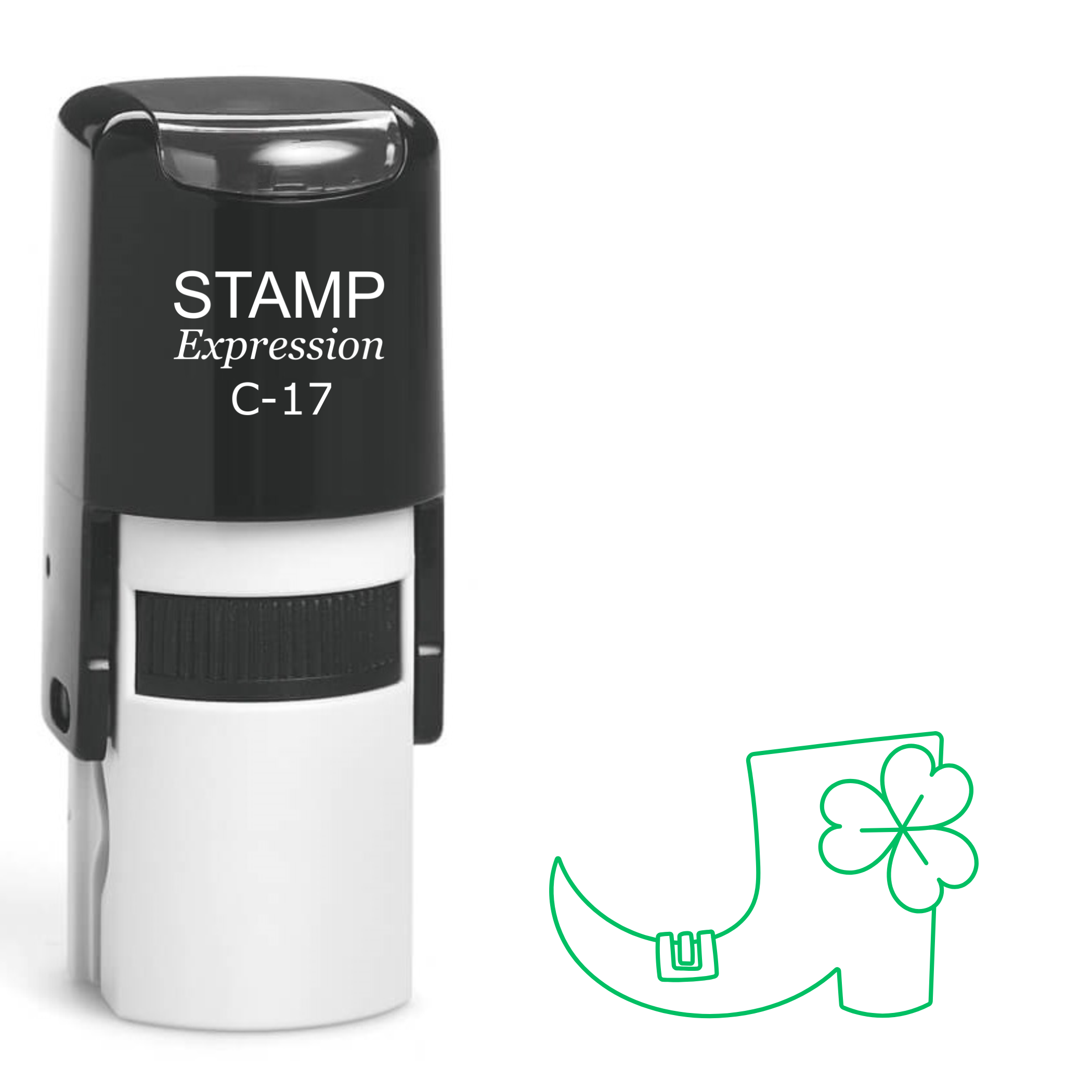 Leprechaun boot with shamrock St. Patrick’s Day Self Inking Rubber Stamp (SH-63785)