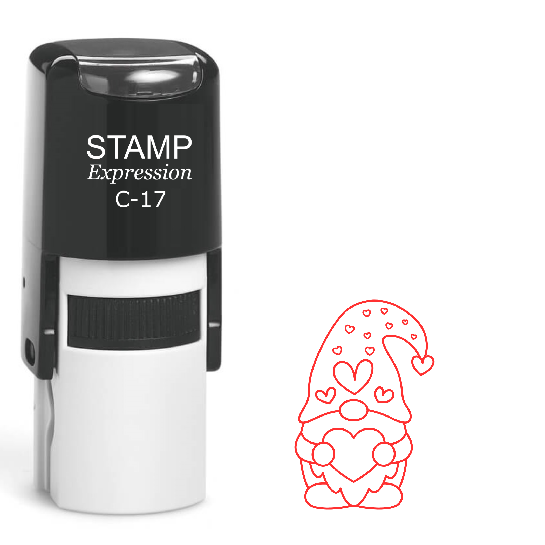 Gnome holding heart Valentine’s Day Self Inking Rubber Stamp (SH-63790)