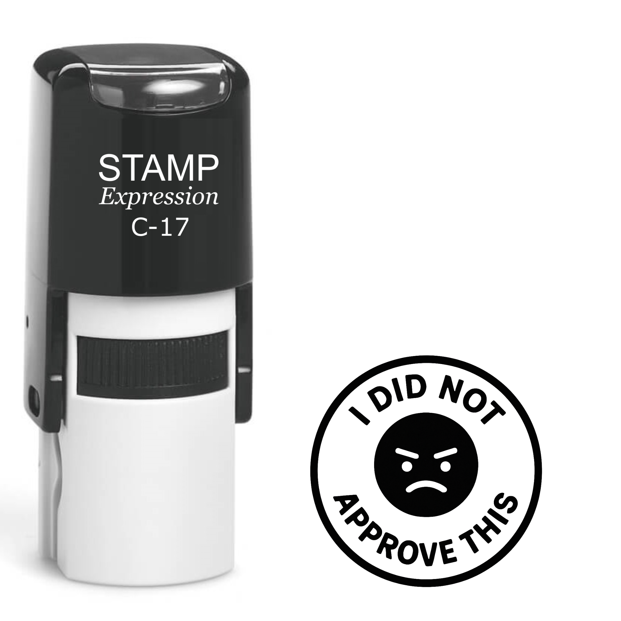 I didn’t approve this angry emoji in the circle Self Inking Rubber Stamp (SH-63801)
