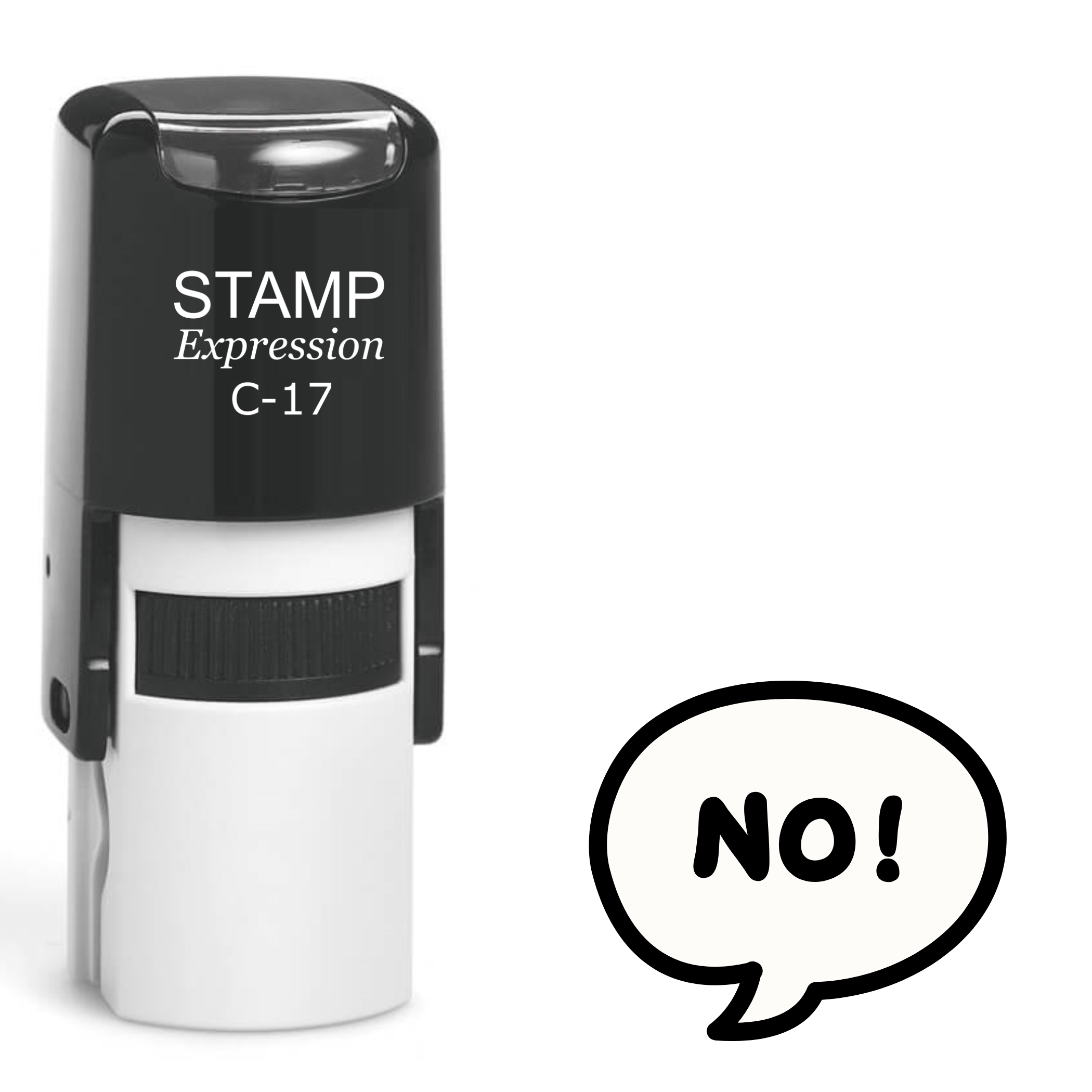 No! in a thought bubble Self Inking Rubber Stamp (SH-63809)