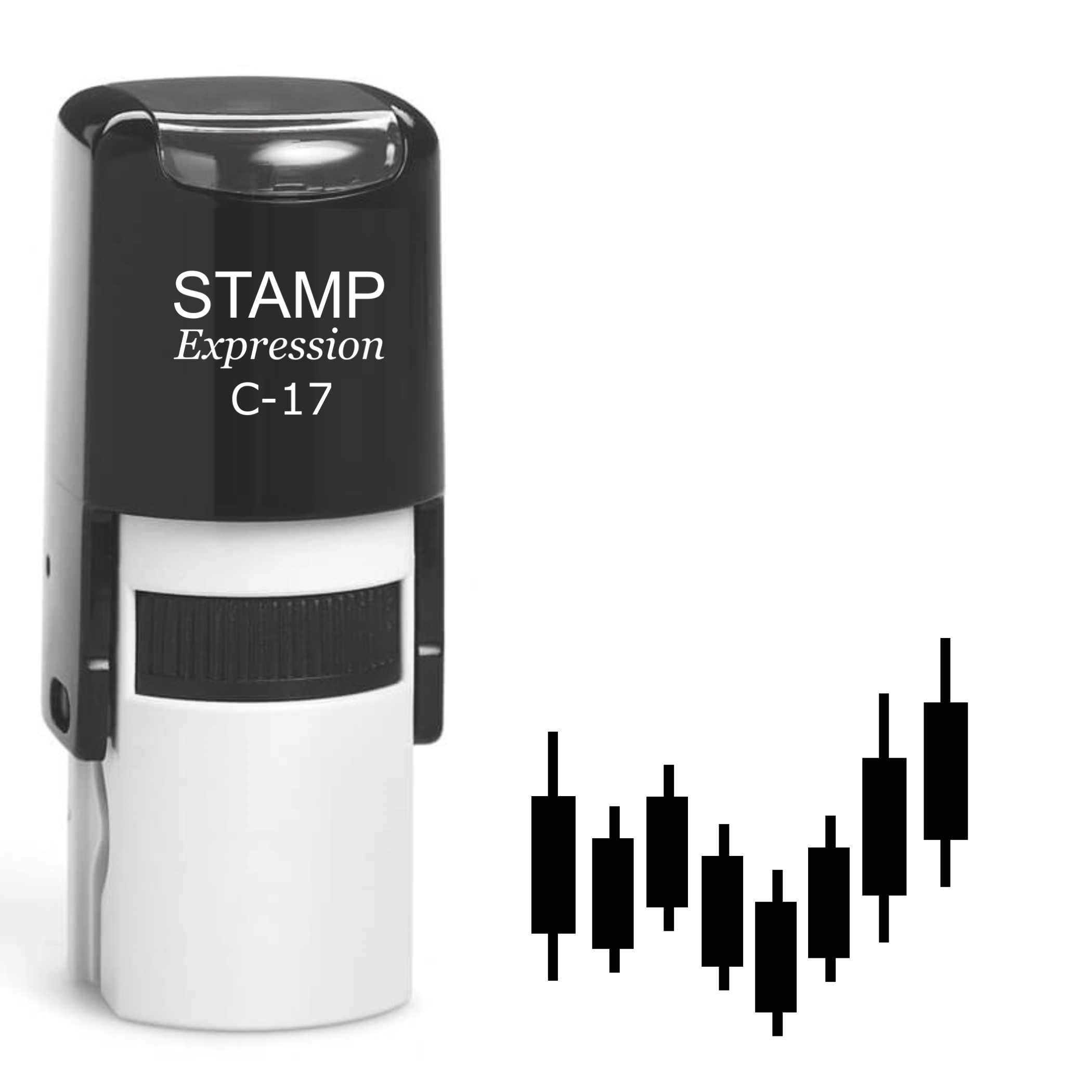 Trading candles Self Inking Rubber Stamp (SH-63823)