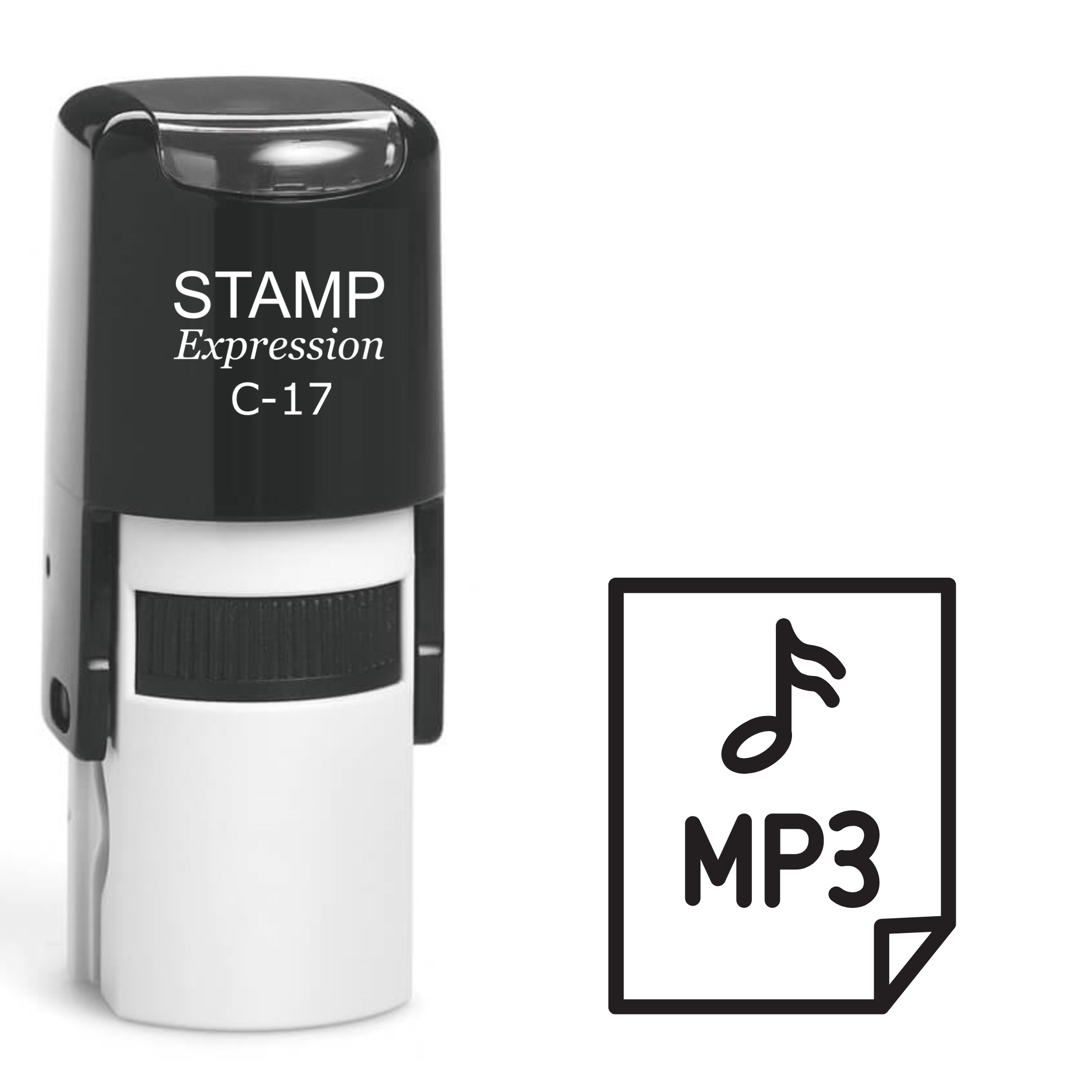 MP3 sign Self Inking Rubber Stamp (SH-63824)
