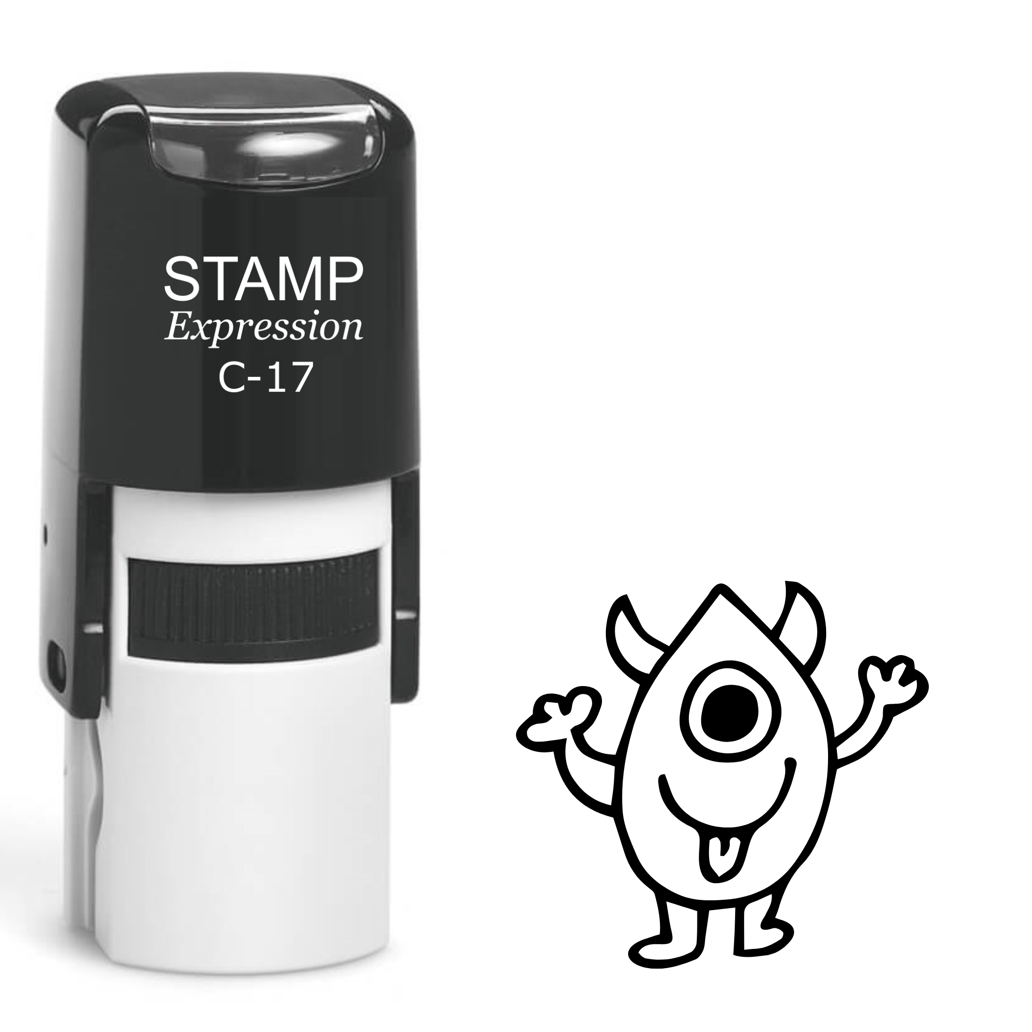 Silly little monster outline Self Inking Rubber Stamp (SH-63883)