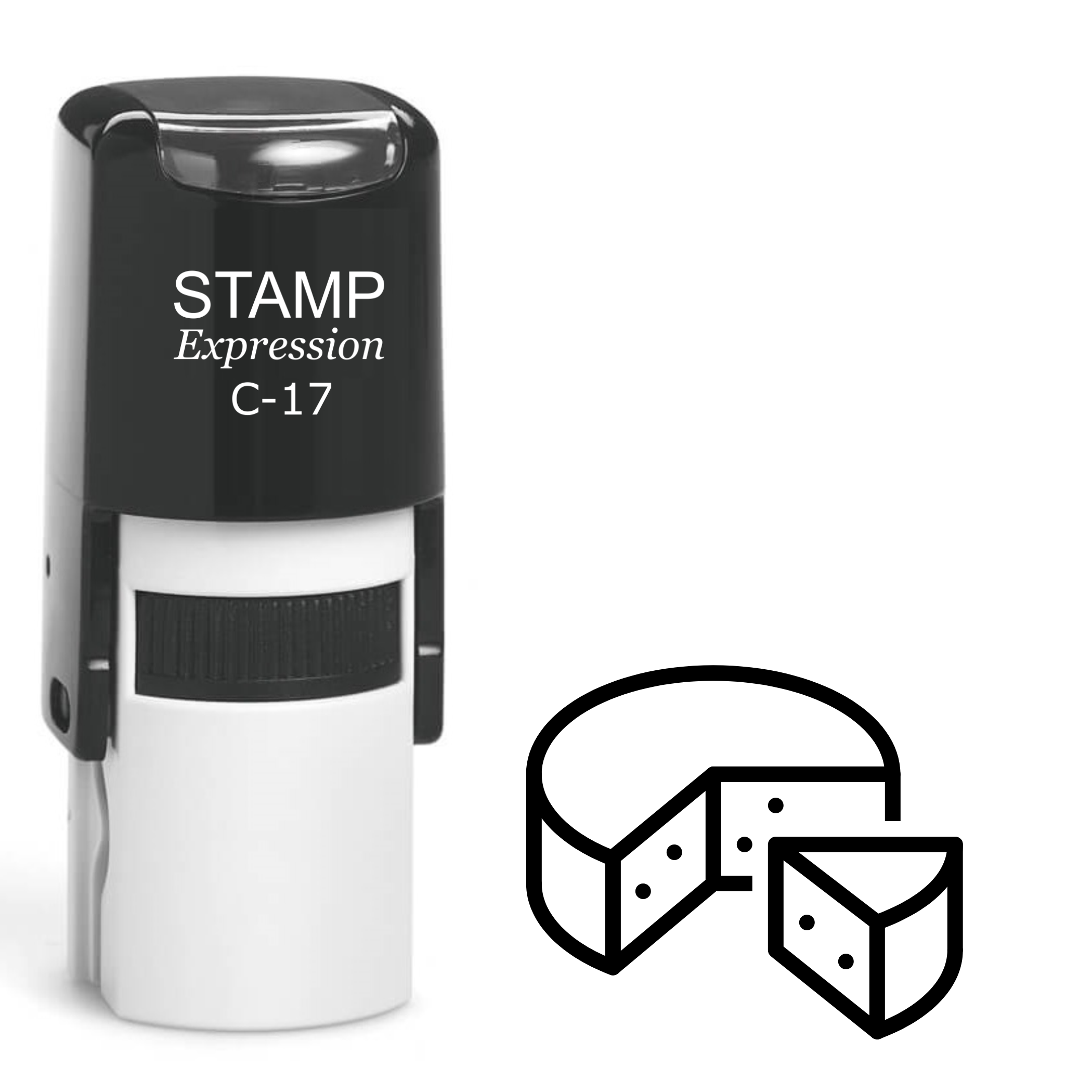 Cut-out brick of cheese Self Inking Rubber Stamp (SH-63925)