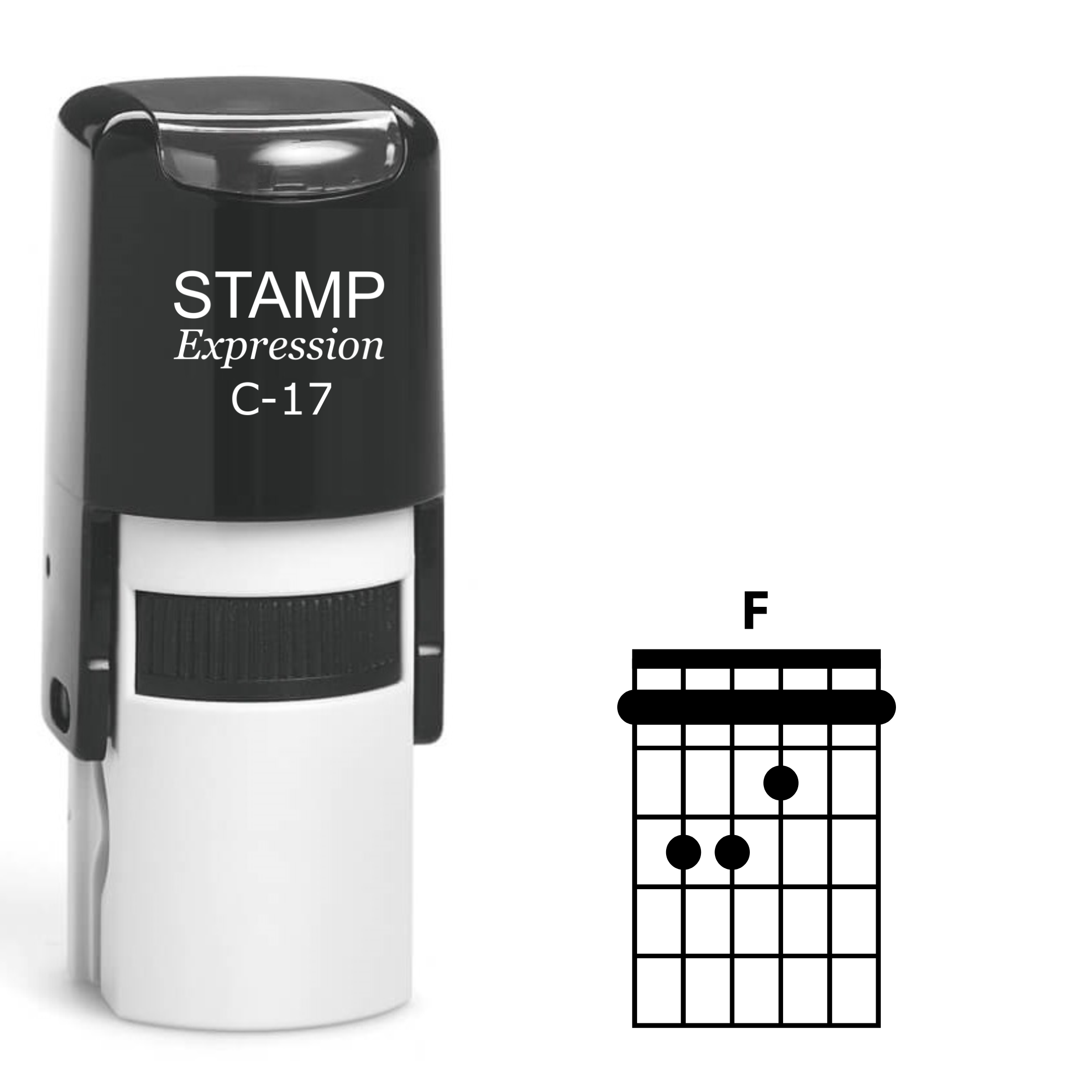 F guitar chord Self Inking Rubber Stamp (SH-63948)