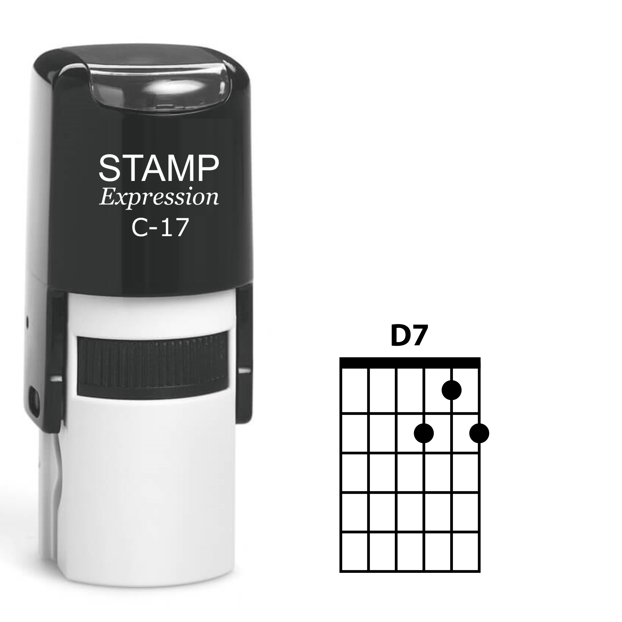 D7 guitar chord Self Inking Rubber Stamp (SH-63949)