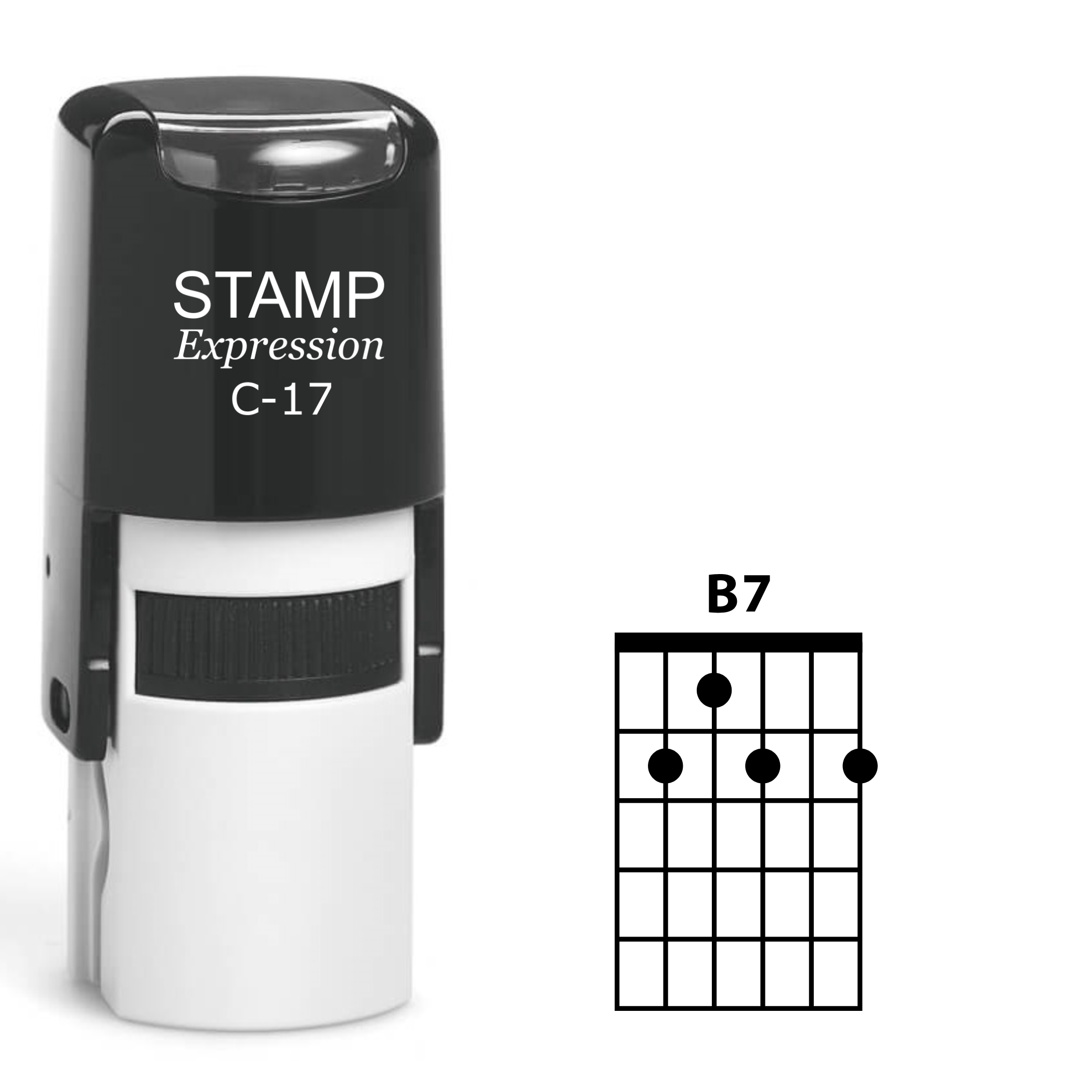 B7 guitar chord Self Inking Rubber Stamp (SH-63950)