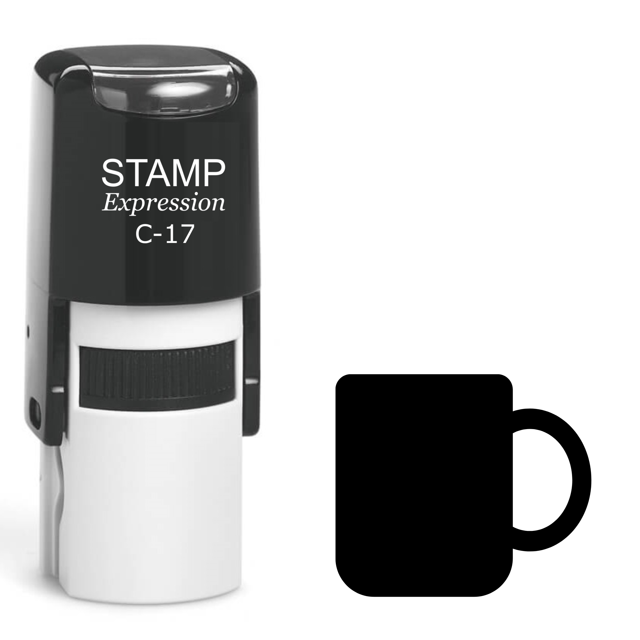 Coffee mug silhouette Self Inking Rubber Stamp (SH-63965)