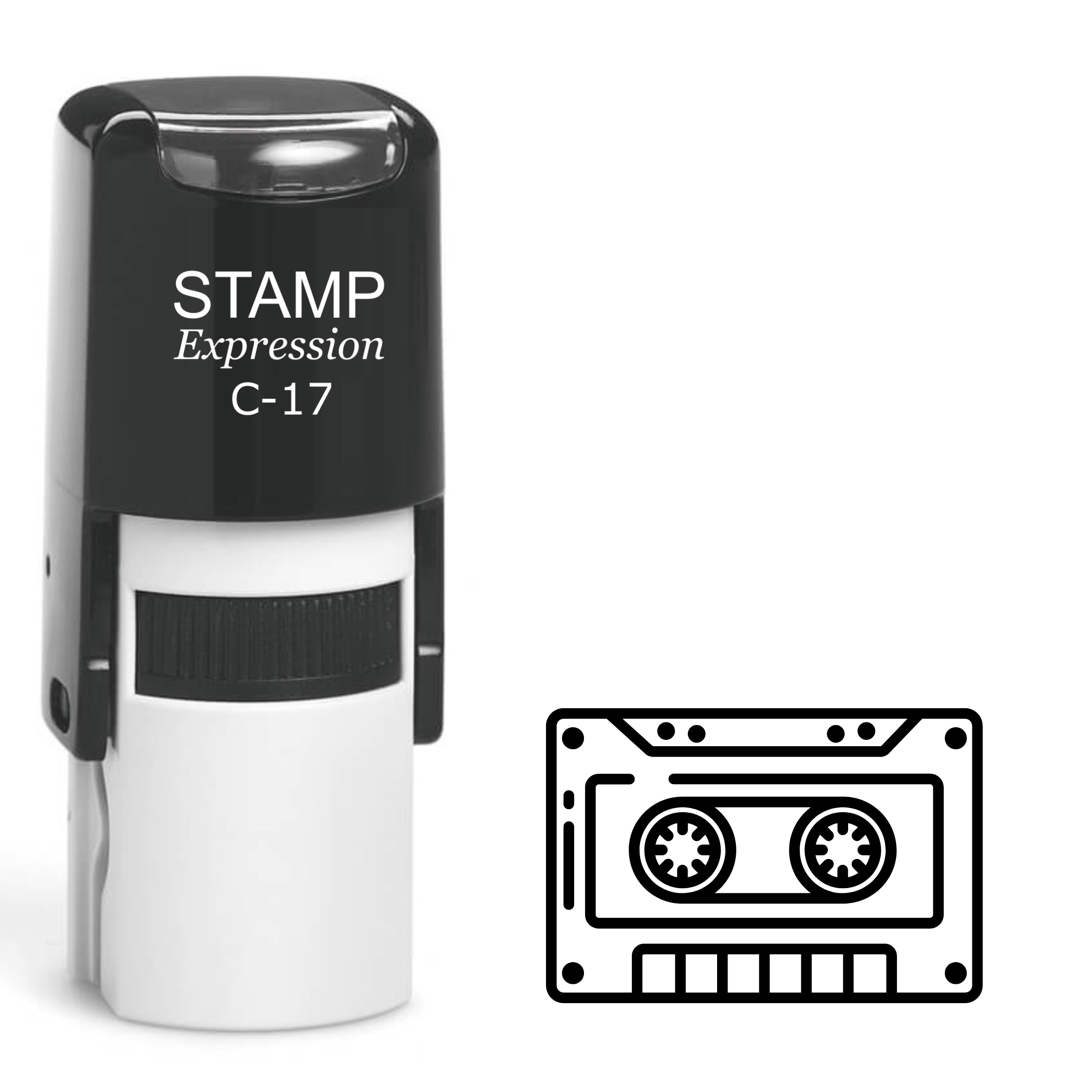 Retro music cassette Self Inking Rubber Stamp (SH-63974)