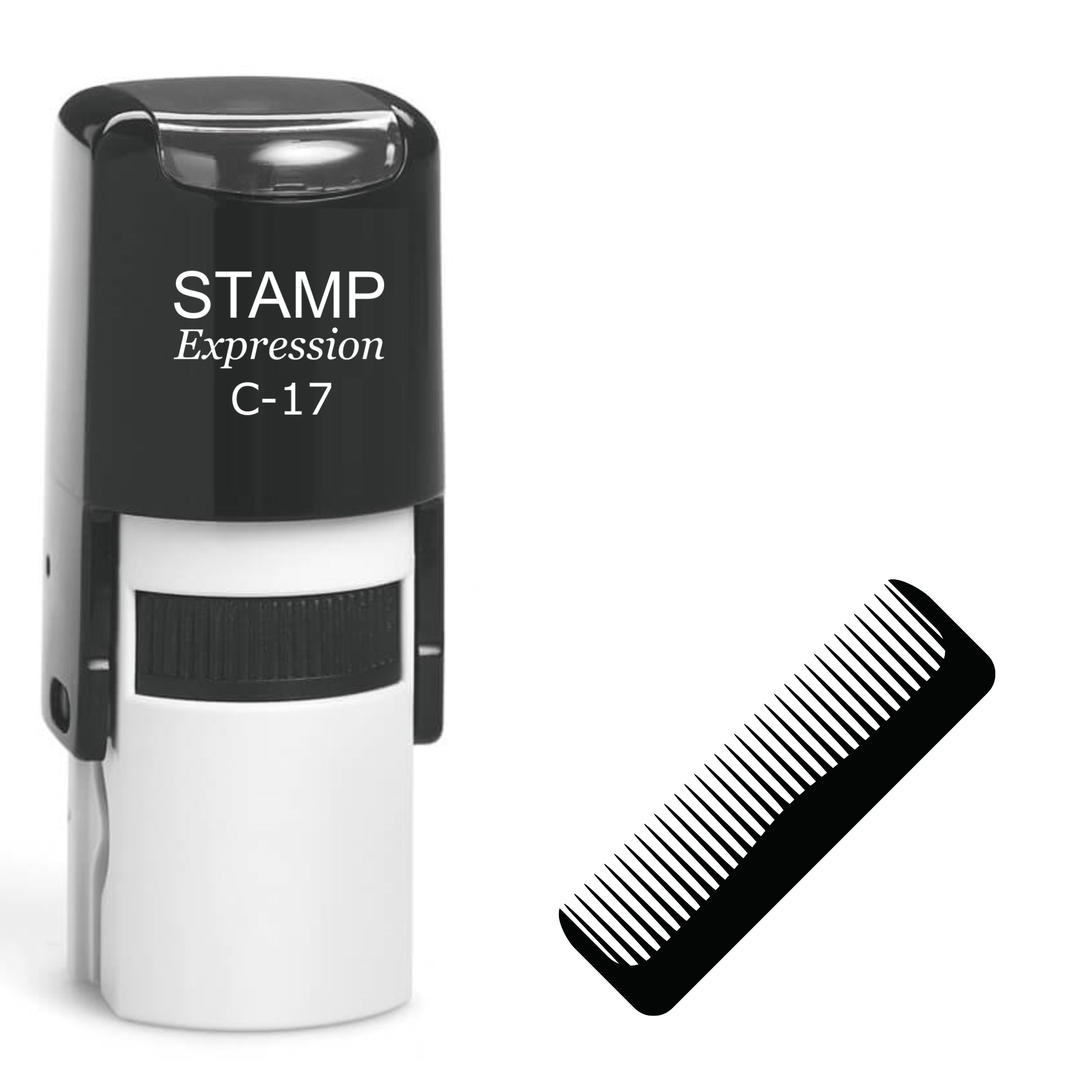 Hair comb hair stylist Self Inking Rubber Stamp (SH-63993)