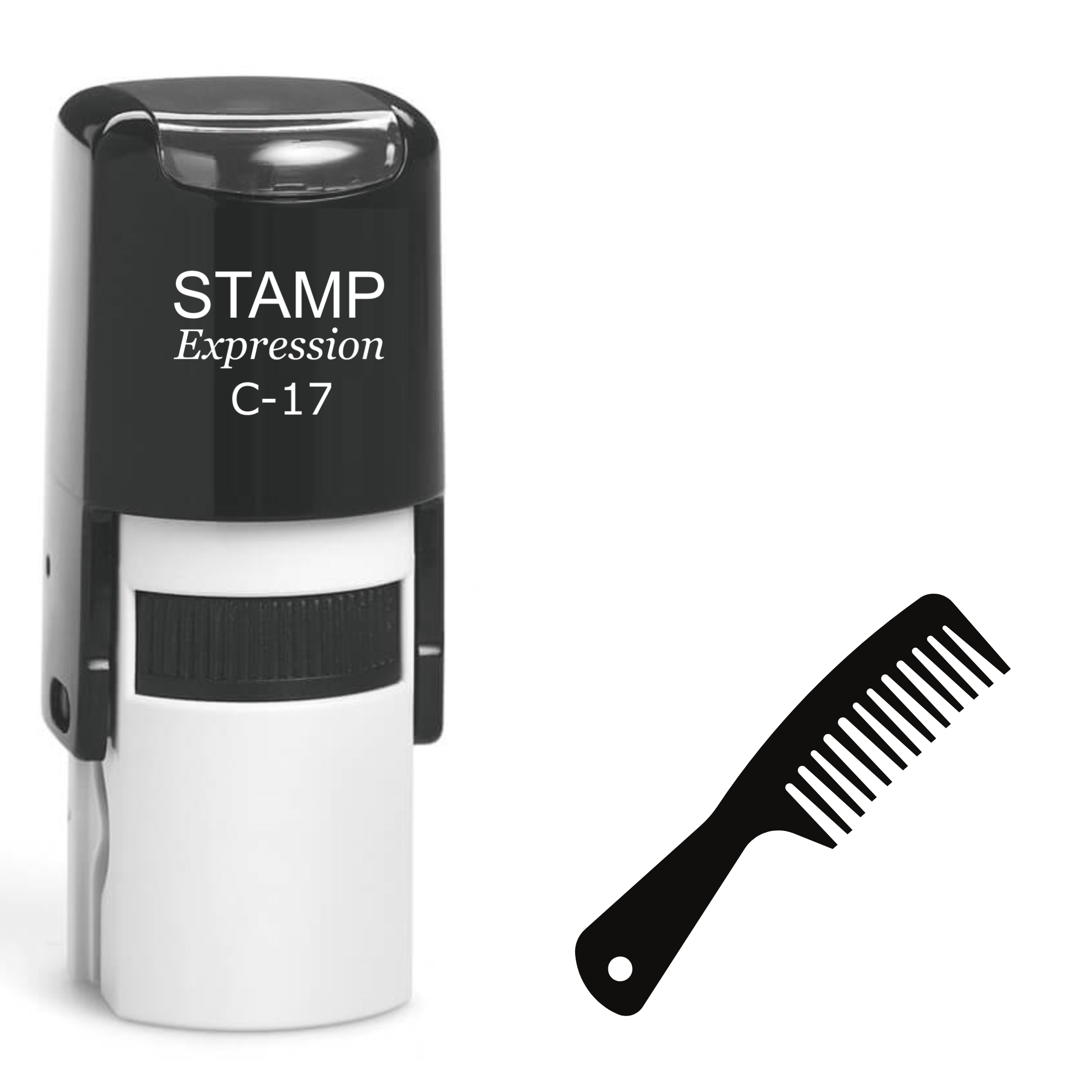 Hair stylist comb Self Inking Rubber Stamp (SH-63994)
