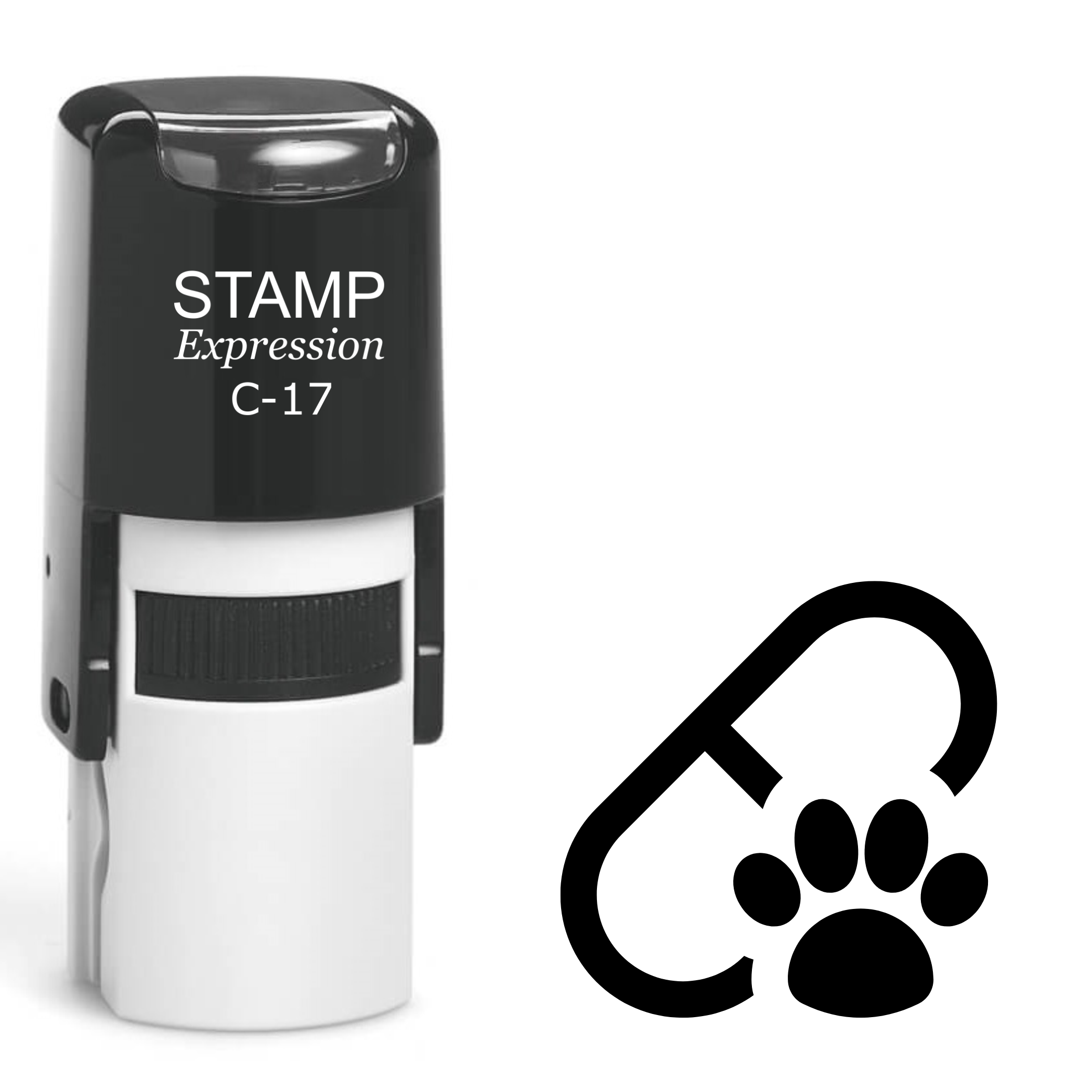 Dog paw with band-aid Self Inking Rubber Stamp (SH-64004)