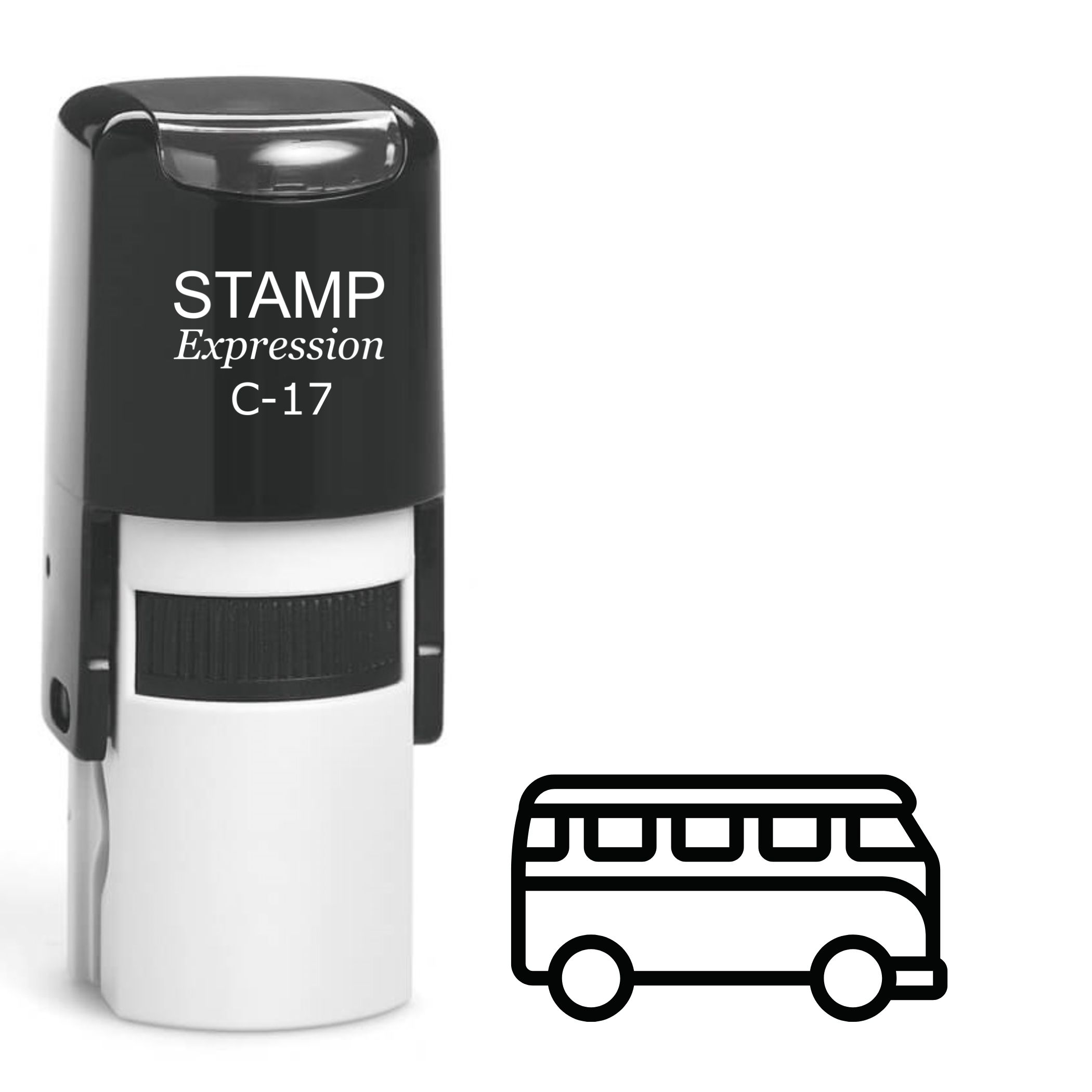 Bus outline Self Inking Rubber Stamp (SH-64007)