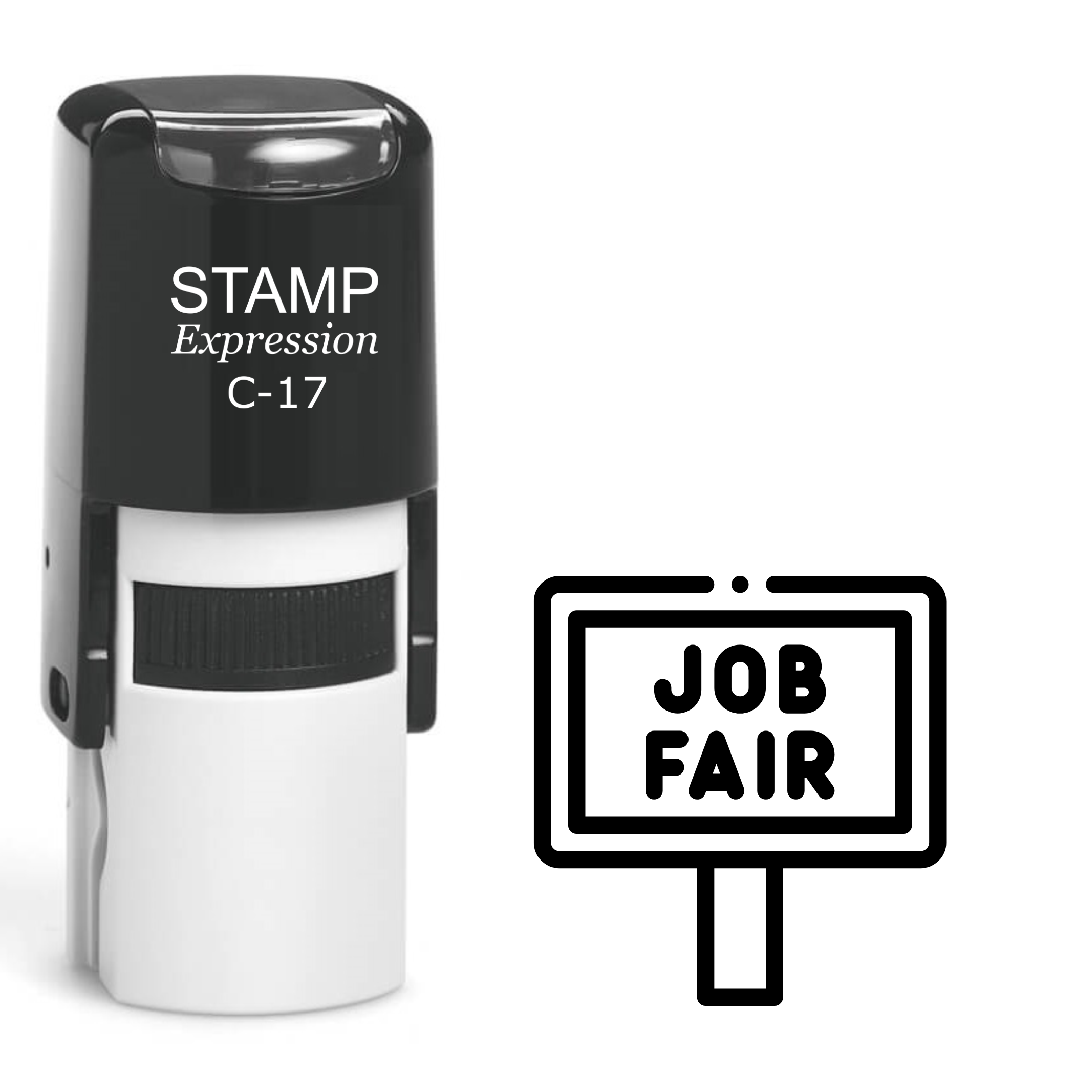 Job fair sign Self Inking Rubber Stamp (SH-64021)