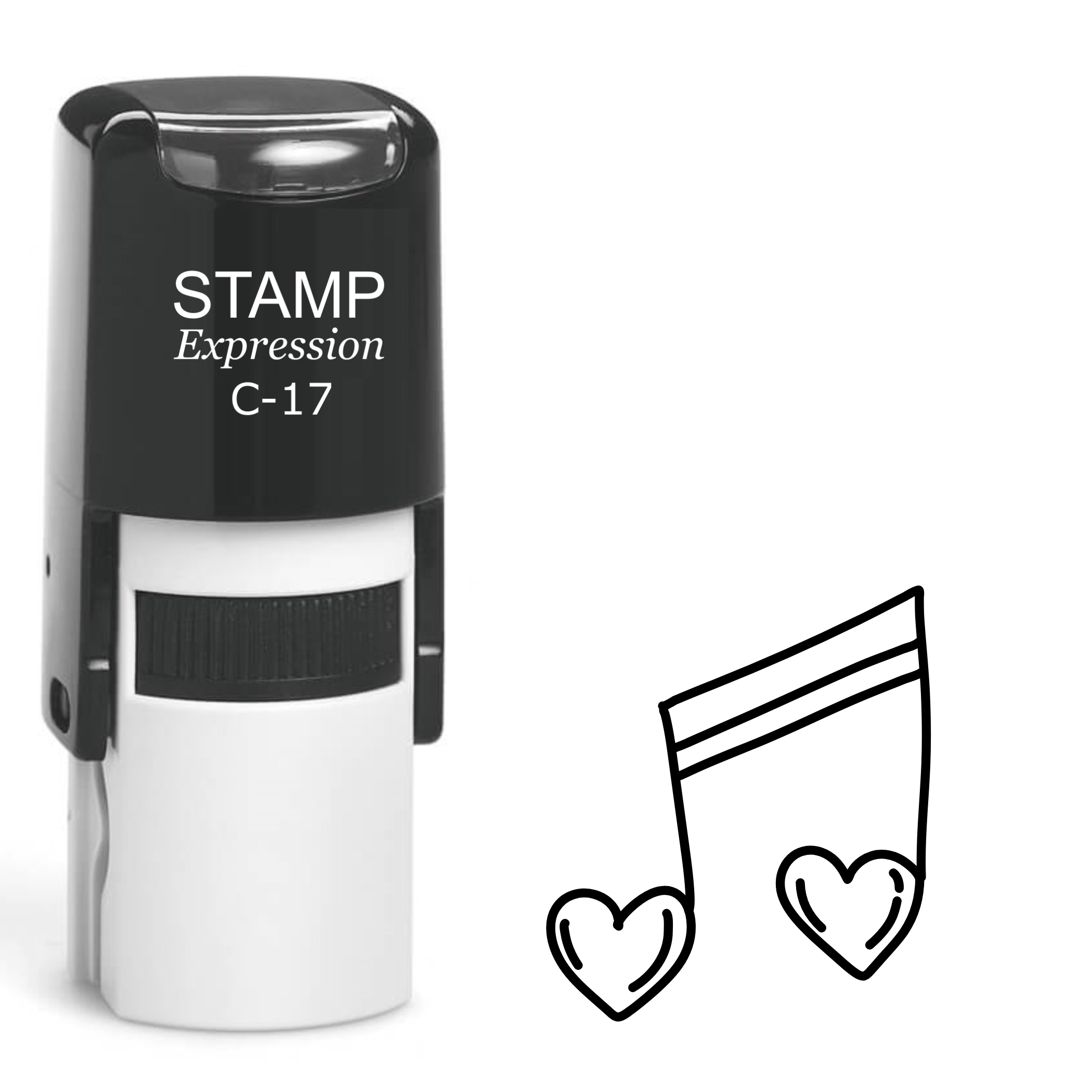Heart music note Self Inking Rubber Stamp (SH-64044)